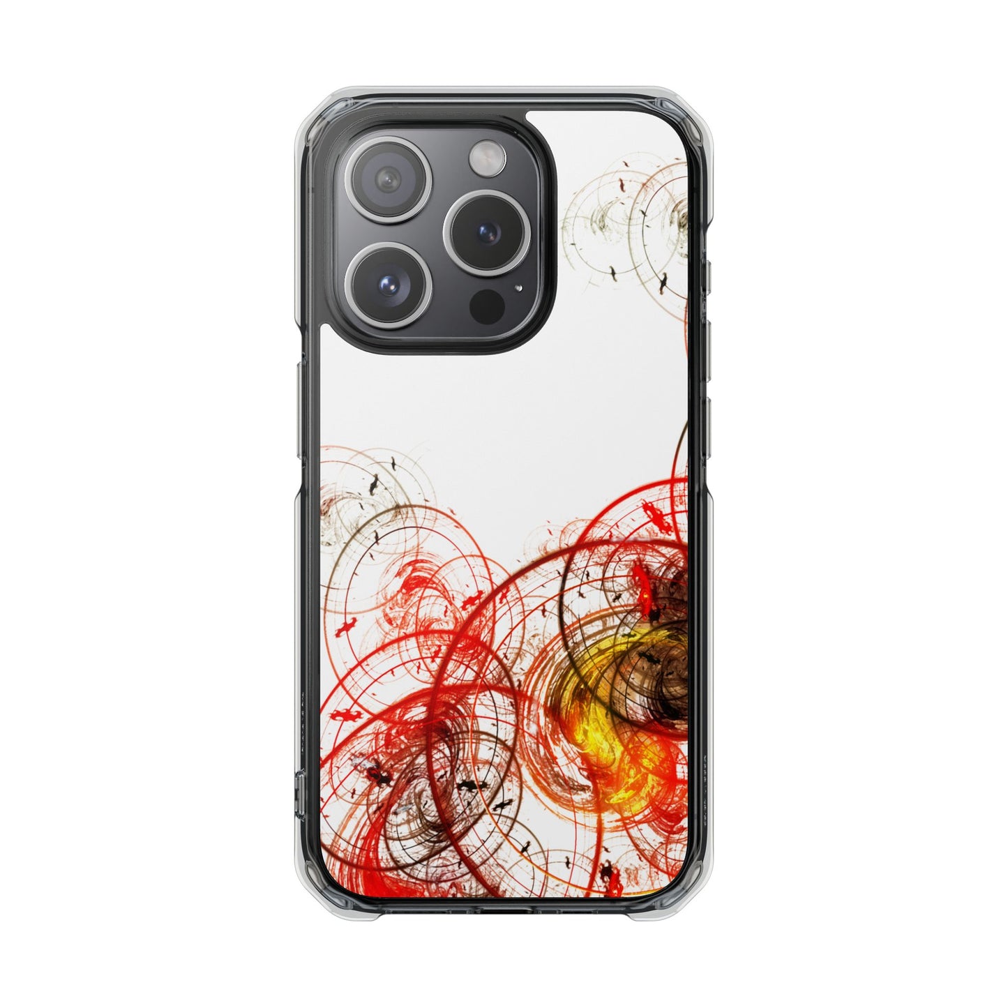Magnetic Clear Impact Case - Abstract Design for iPhone