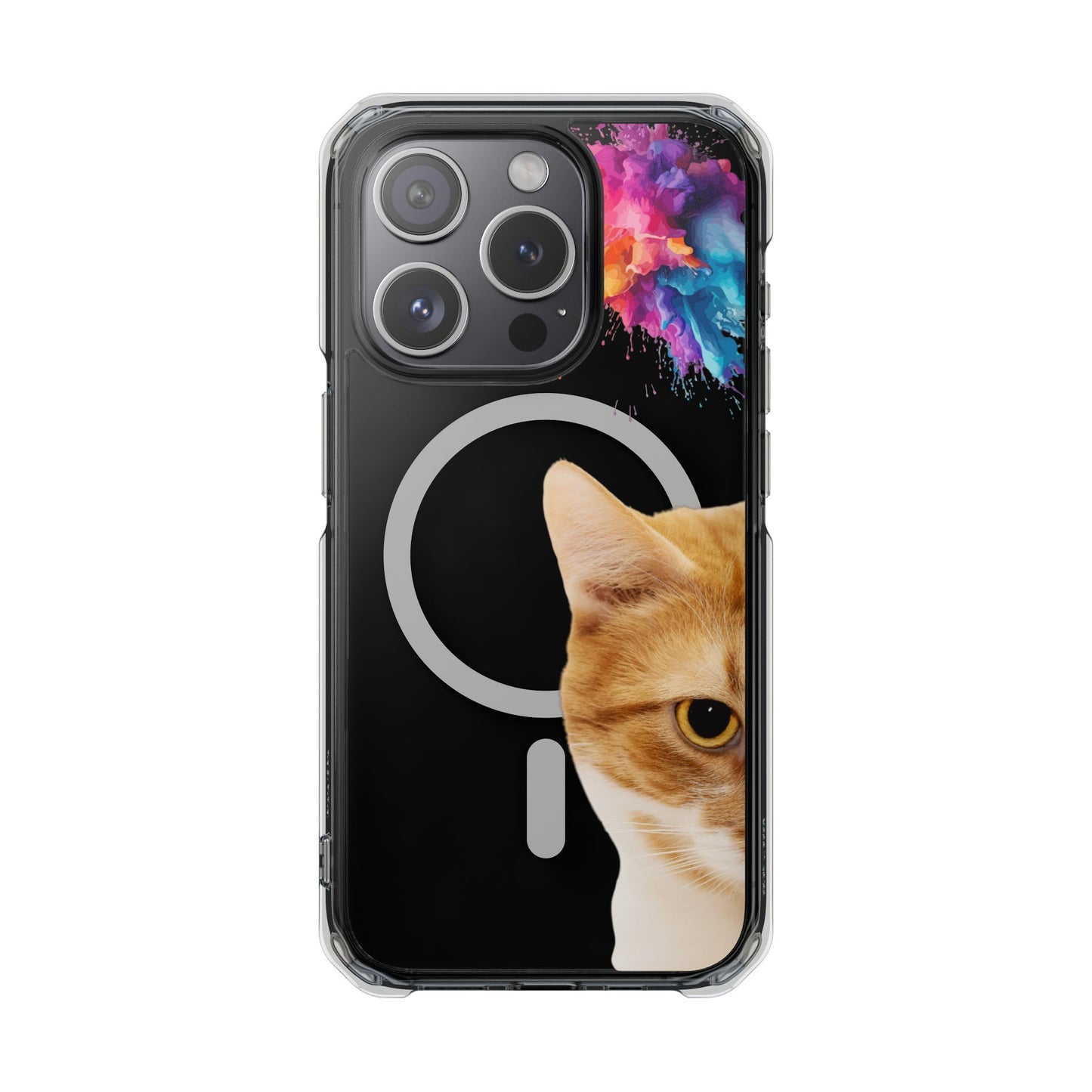 Magnetic Clear Impact Cases- Cat Lurking