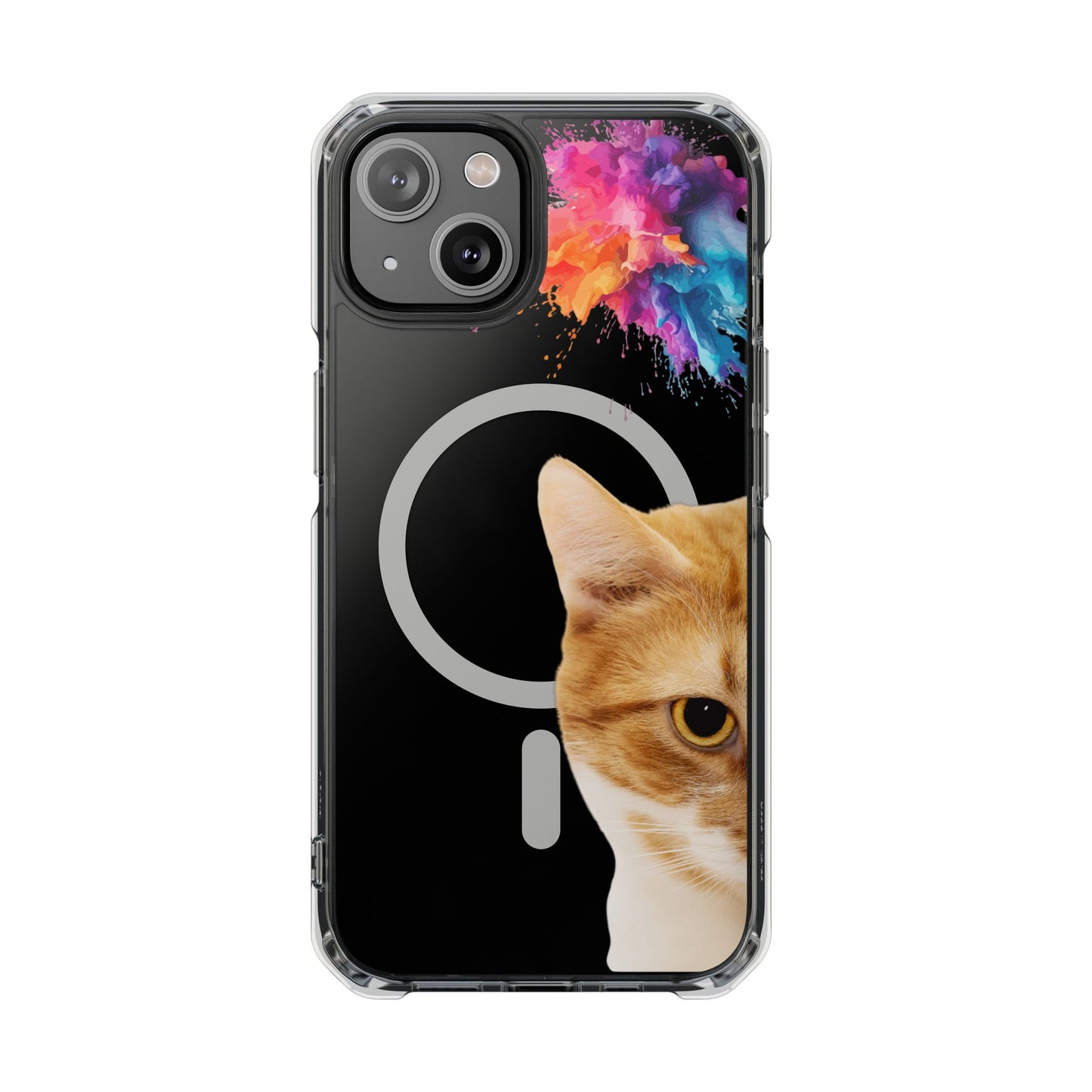 Magnetic Clear Impact Cases- Cat Lurking