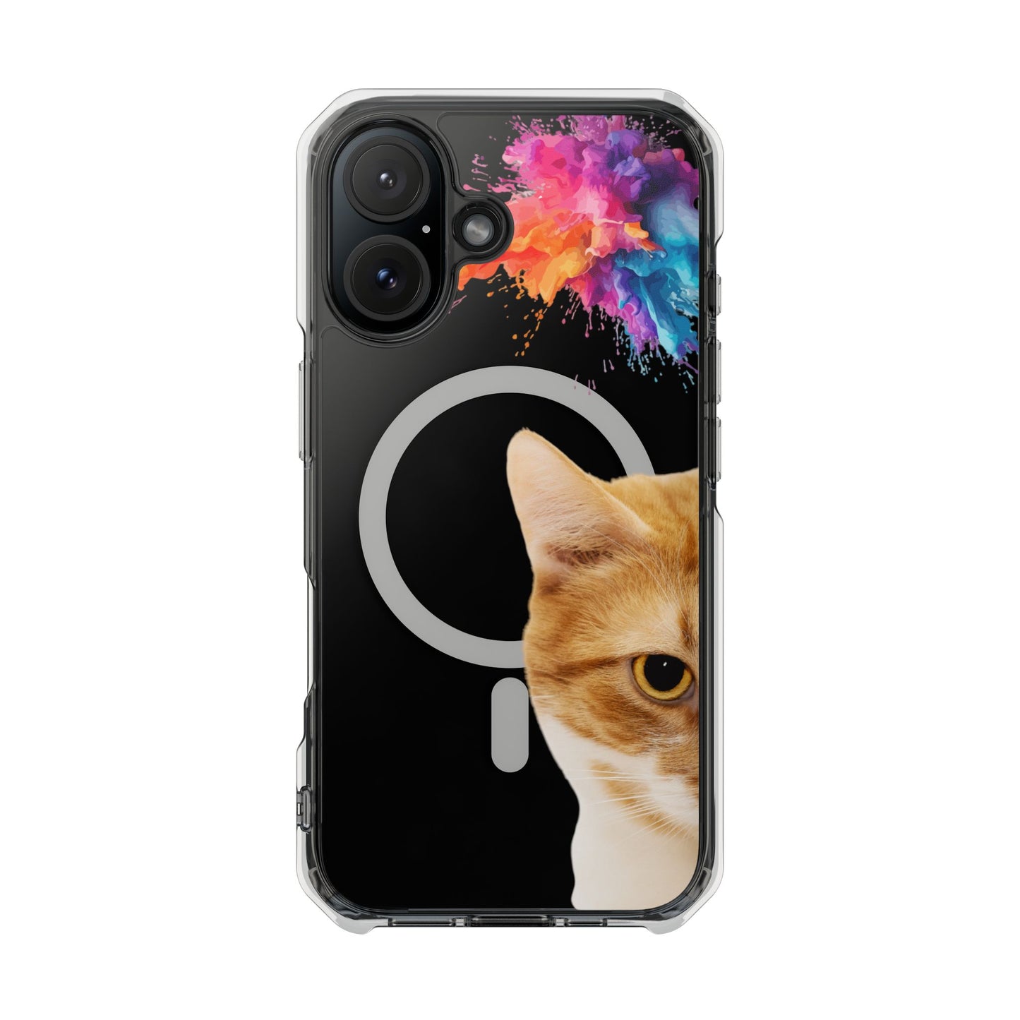 Magnetic Clear Impact Cases- Cat Lurking