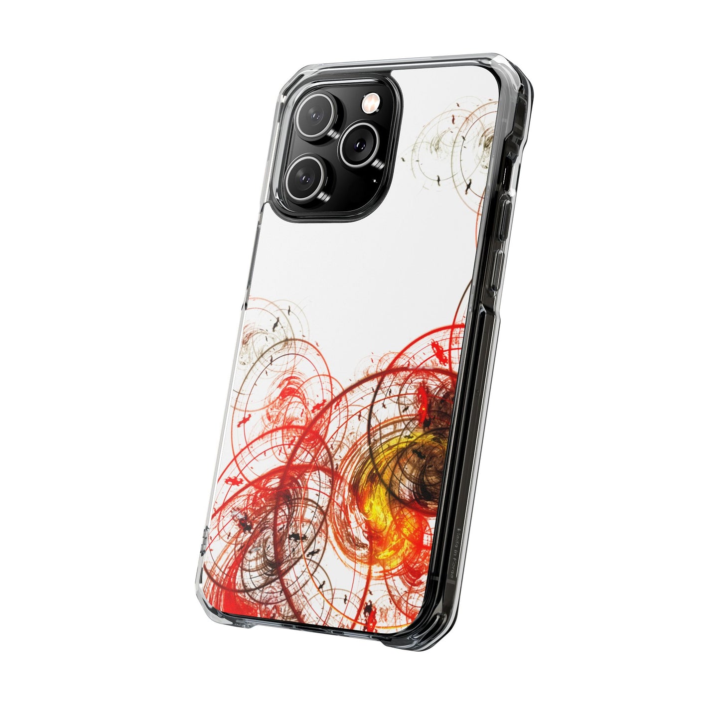 Magnetic Clear Impact Case - Abstract Design for iPhone