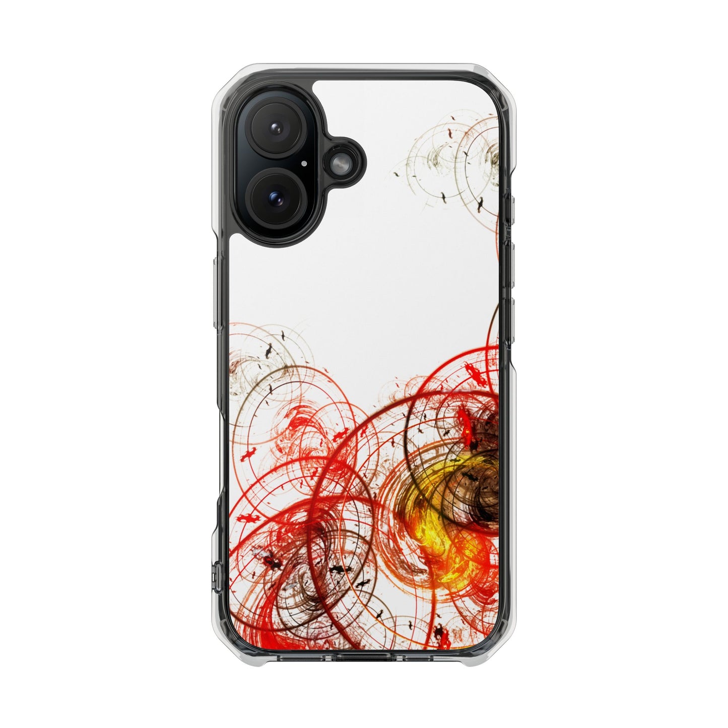 Magnetic Clear Impact Case - Abstract Design for iPhone