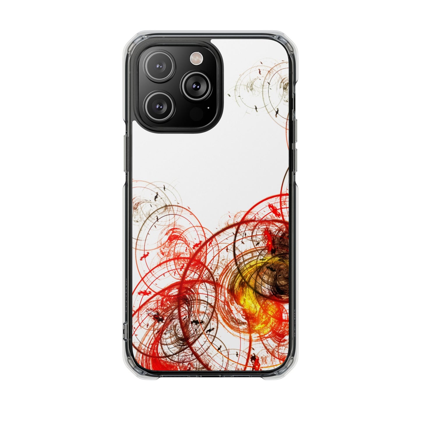 Magnetic Clear Impact Case - Abstract Design for iPhone