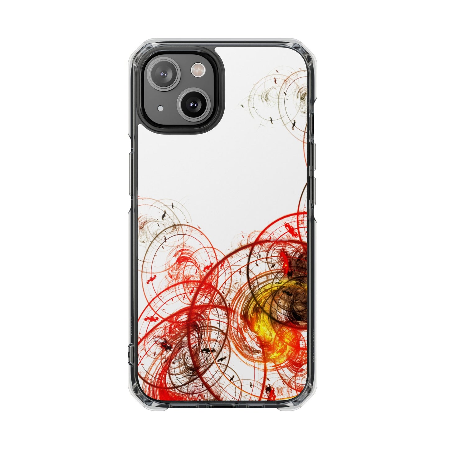Magnetic Clear Impact Case - Abstract Design for iPhone