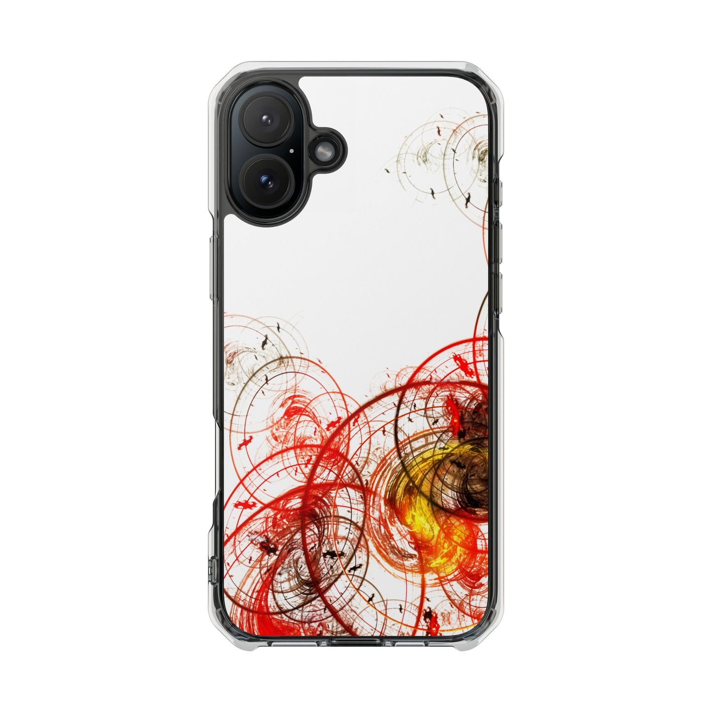 Magnetic Clear Impact Case - Abstract Design for iPhone