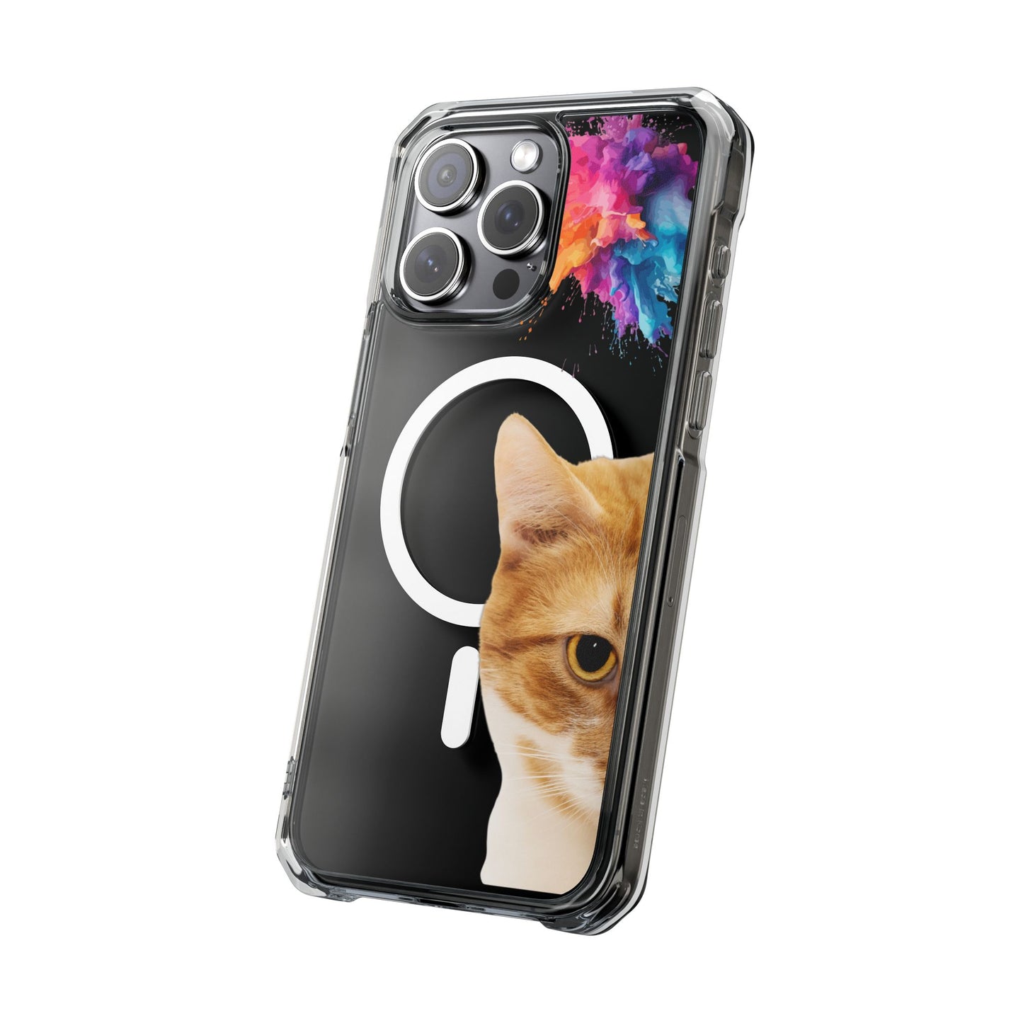 Magnetic Clear Impact Cases- Cat Lurking