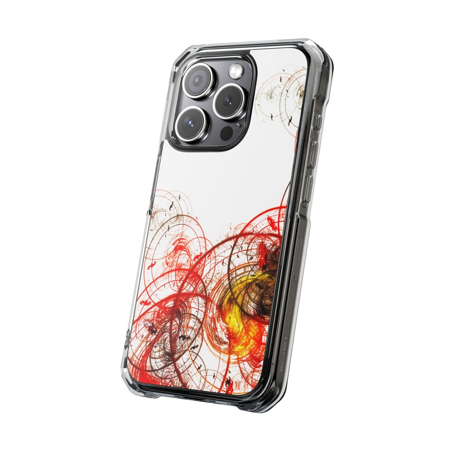 Magnetic Clear Impact Case - Abstract Design for iPhone