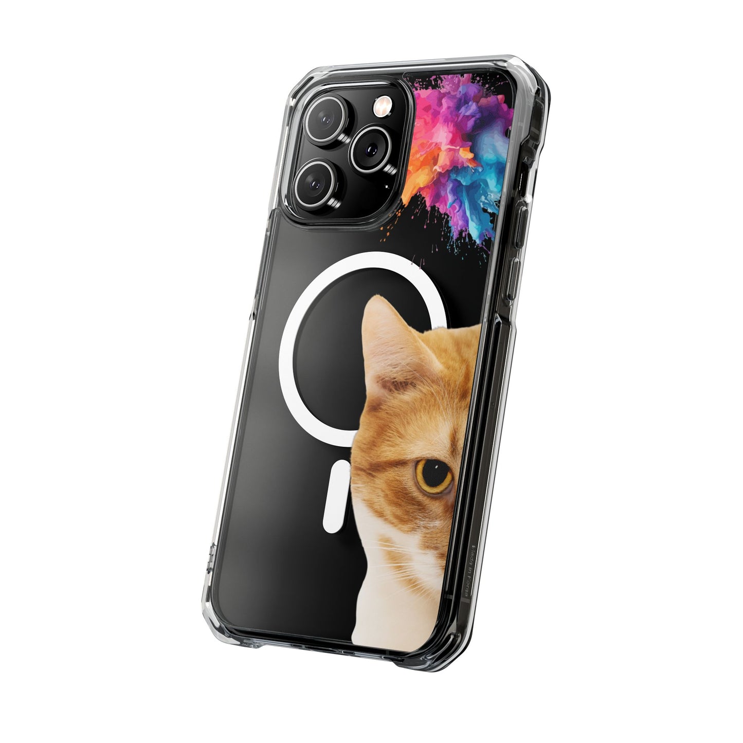 Magnetic Clear Impact Cases- Cat Lurking