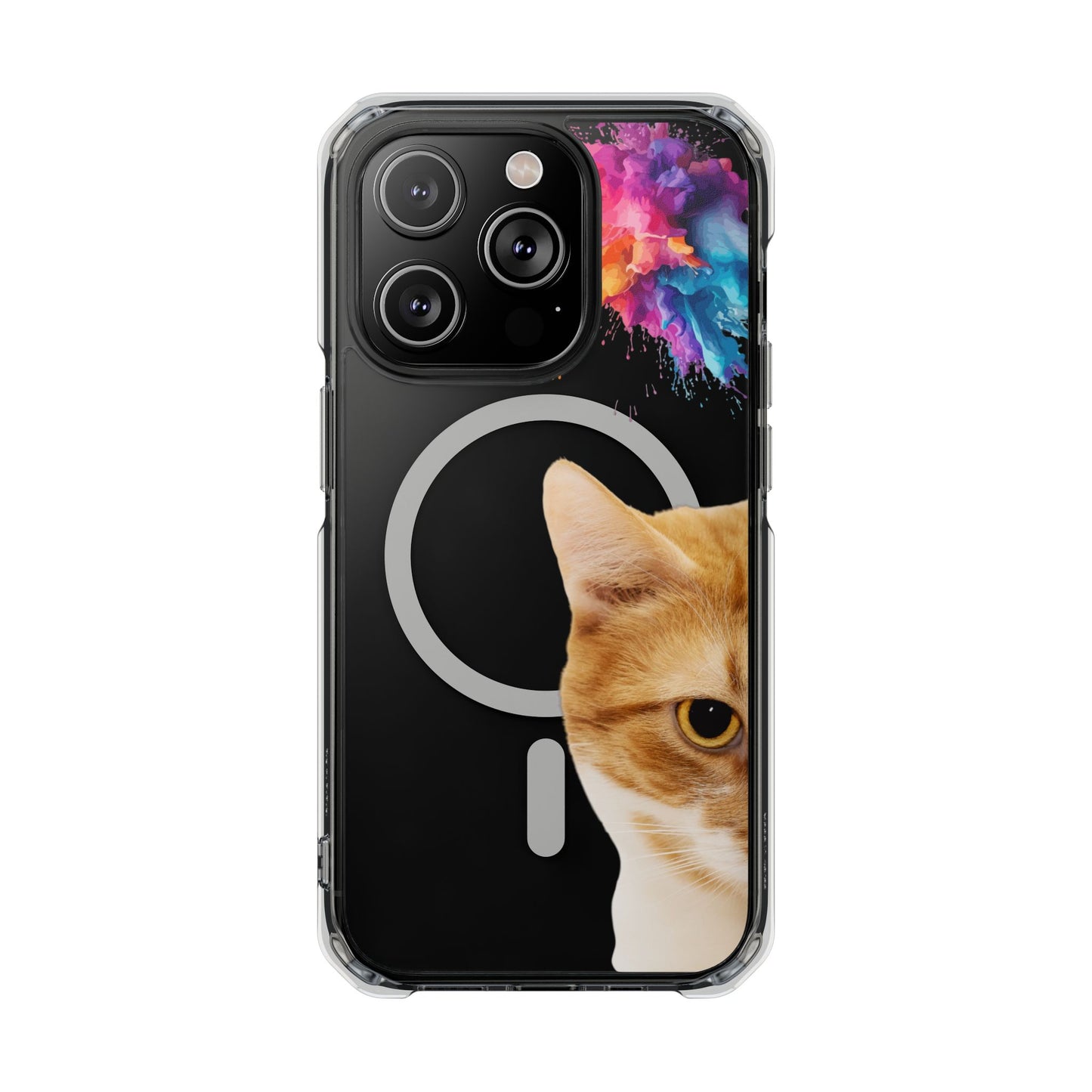 Magnetic Clear Impact Cases- Cat Lurking