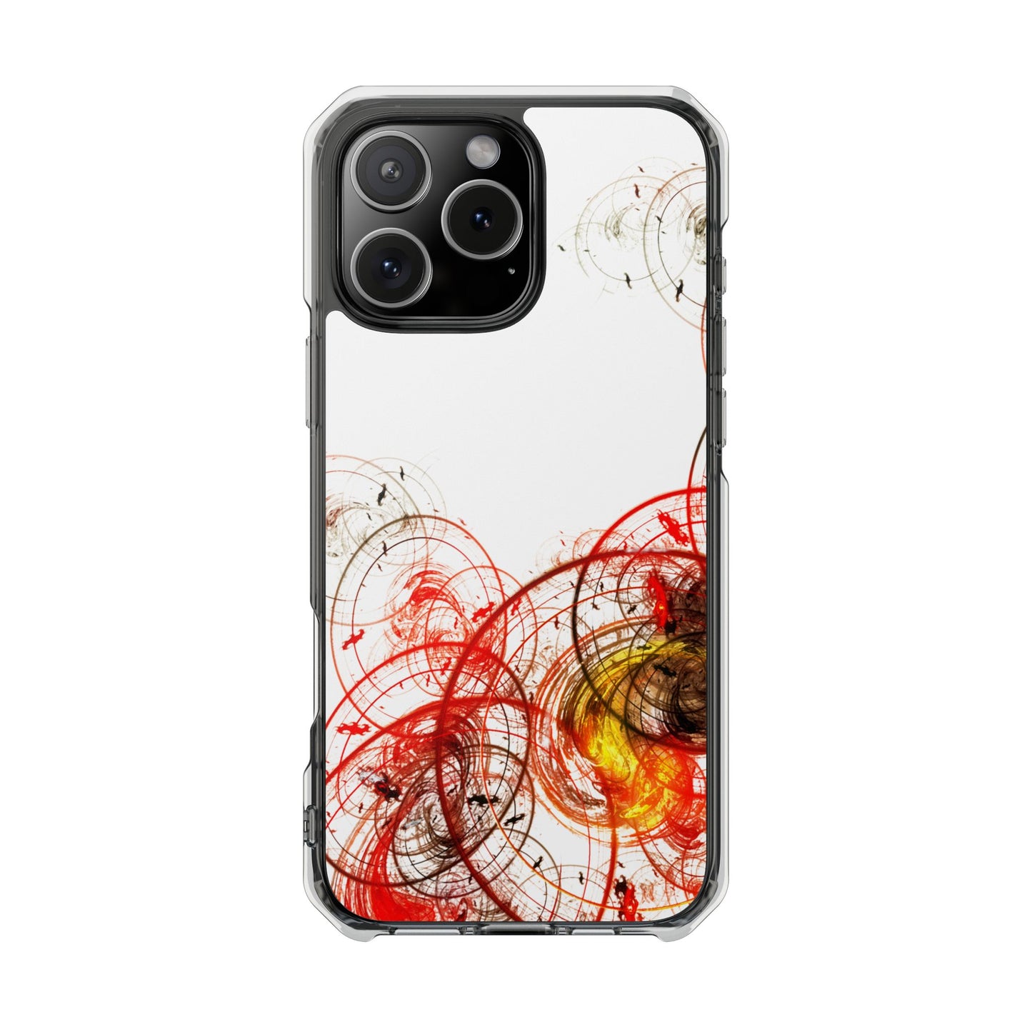 Magnetic Clear Impact Case - Abstract Design for iPhone