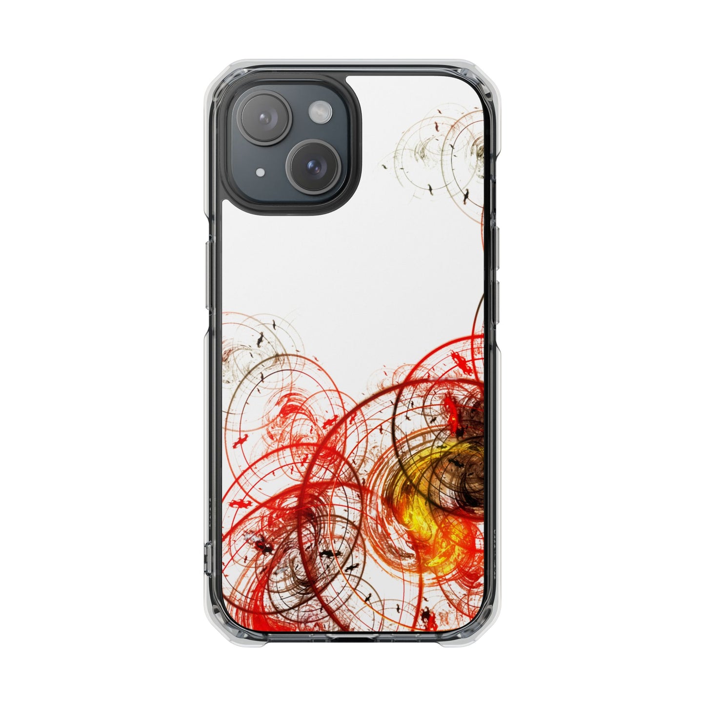 Magnetic Clear Impact Case - Abstract Design for iPhone