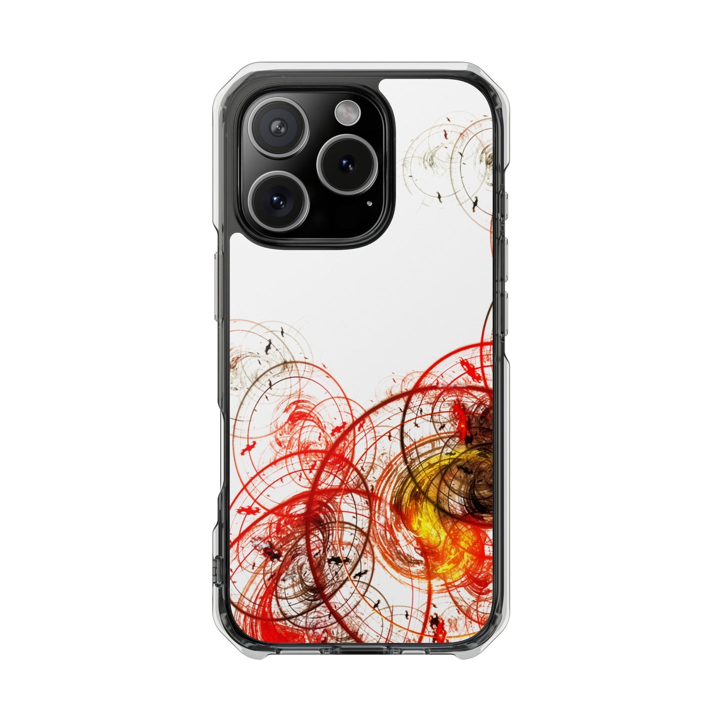 Magnetic Clear Impact Case - Abstract Design for iPhone