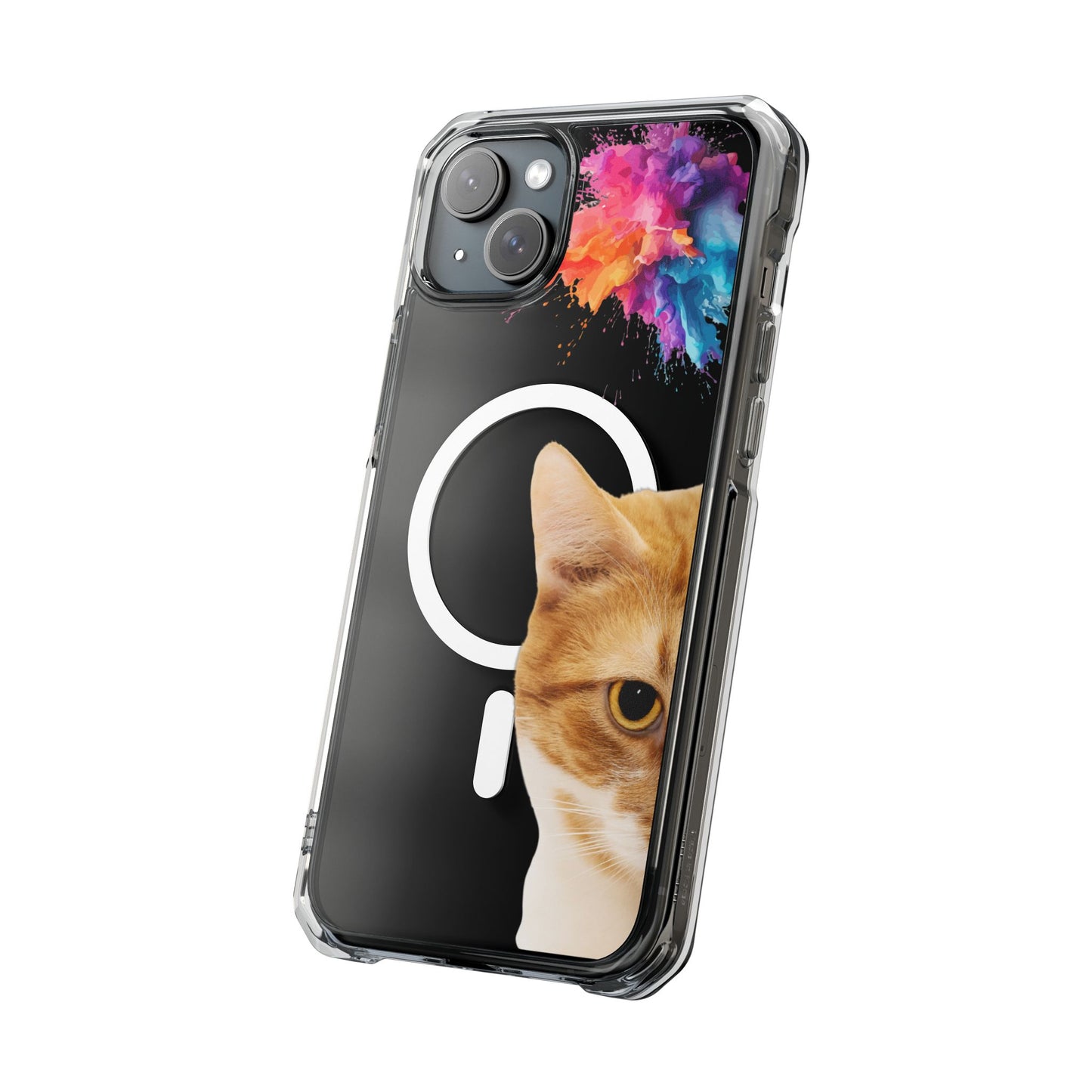 Magnetic Clear Impact Cases- Cat Lurking