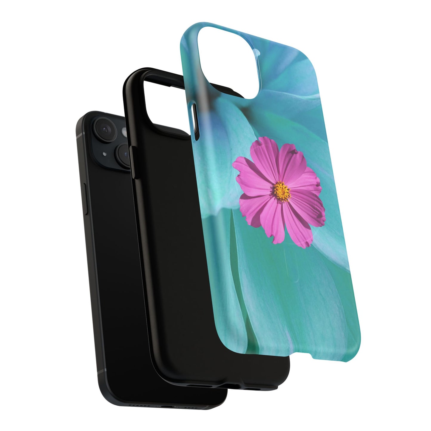 Tough Magnetic Phone Case - Vibrant Pink Flower Design