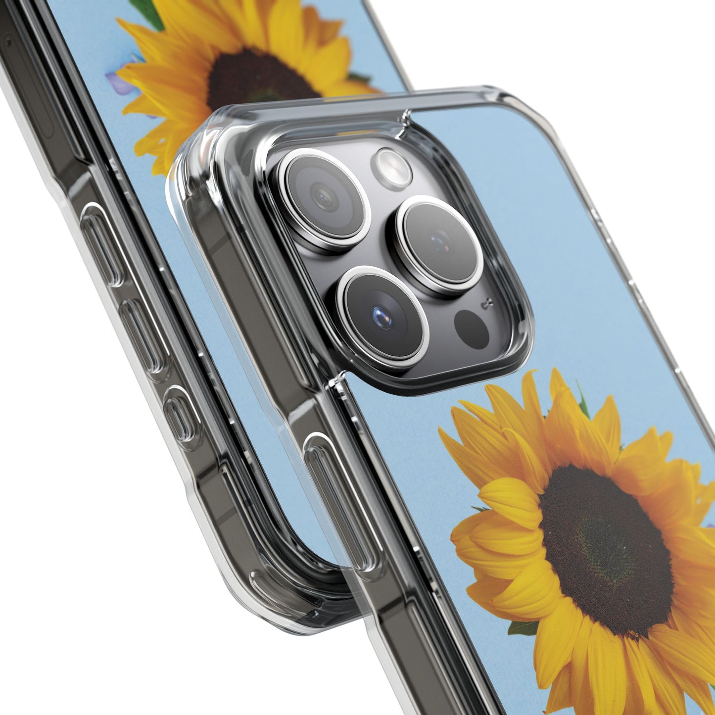 Magnet Clear Impact Case - Floristic Sunflower Design