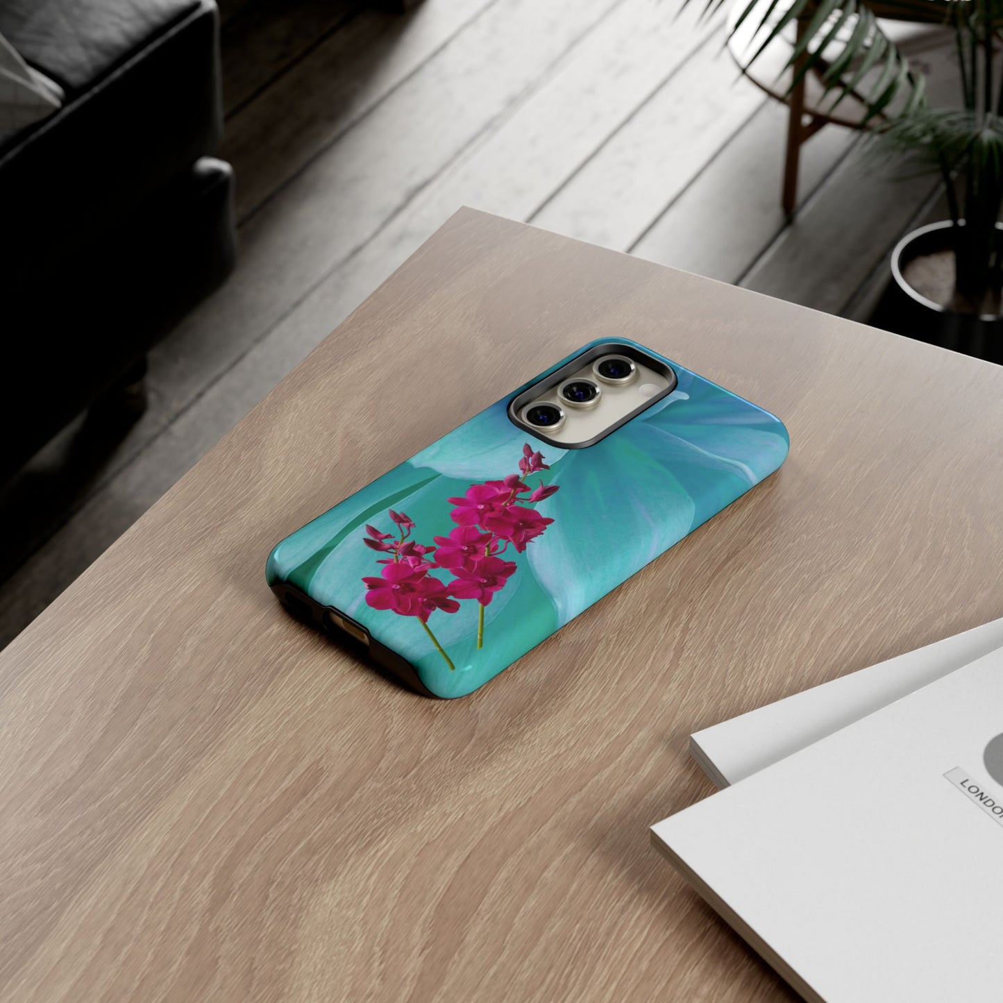 Tough Phone Case - Elegant Orchid Design