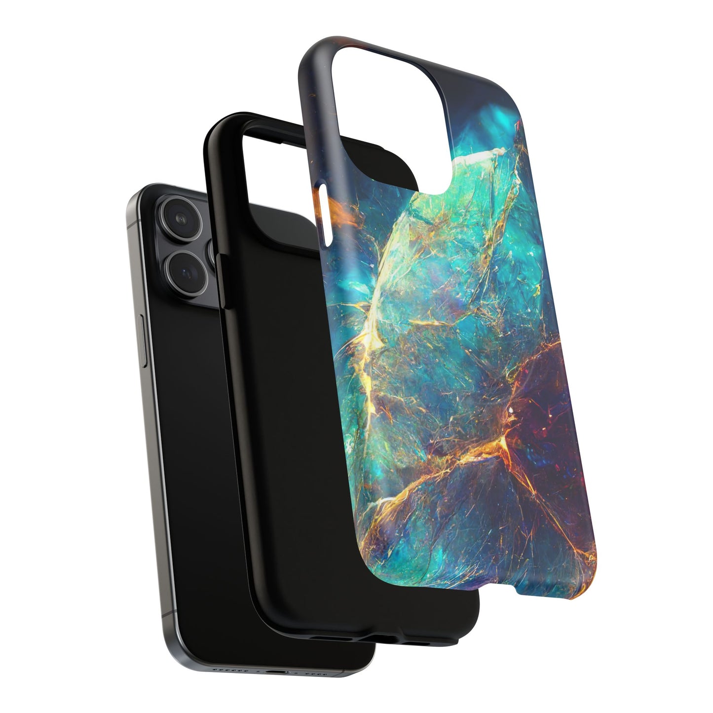 Tough Magnetic Phone Case - Vibrant Crystal Blue Design