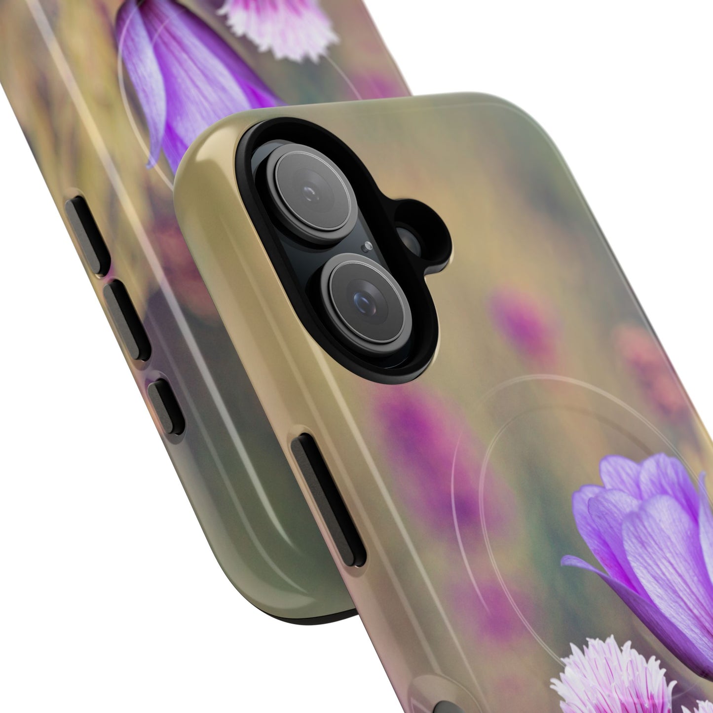 Tough Magnetic Phone Case - Elegant Flower Design for Protection