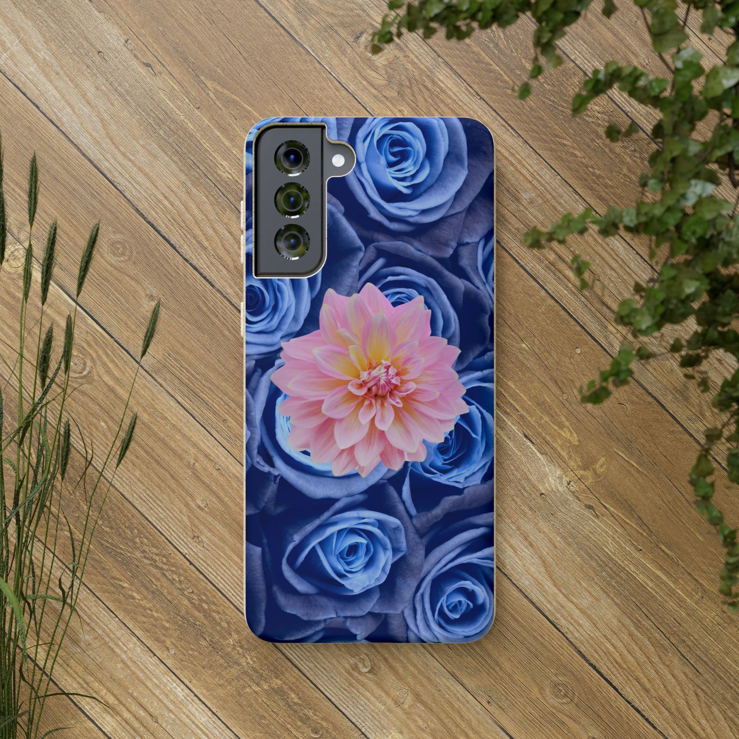 Biodegradable Cases- Blue Roses Design