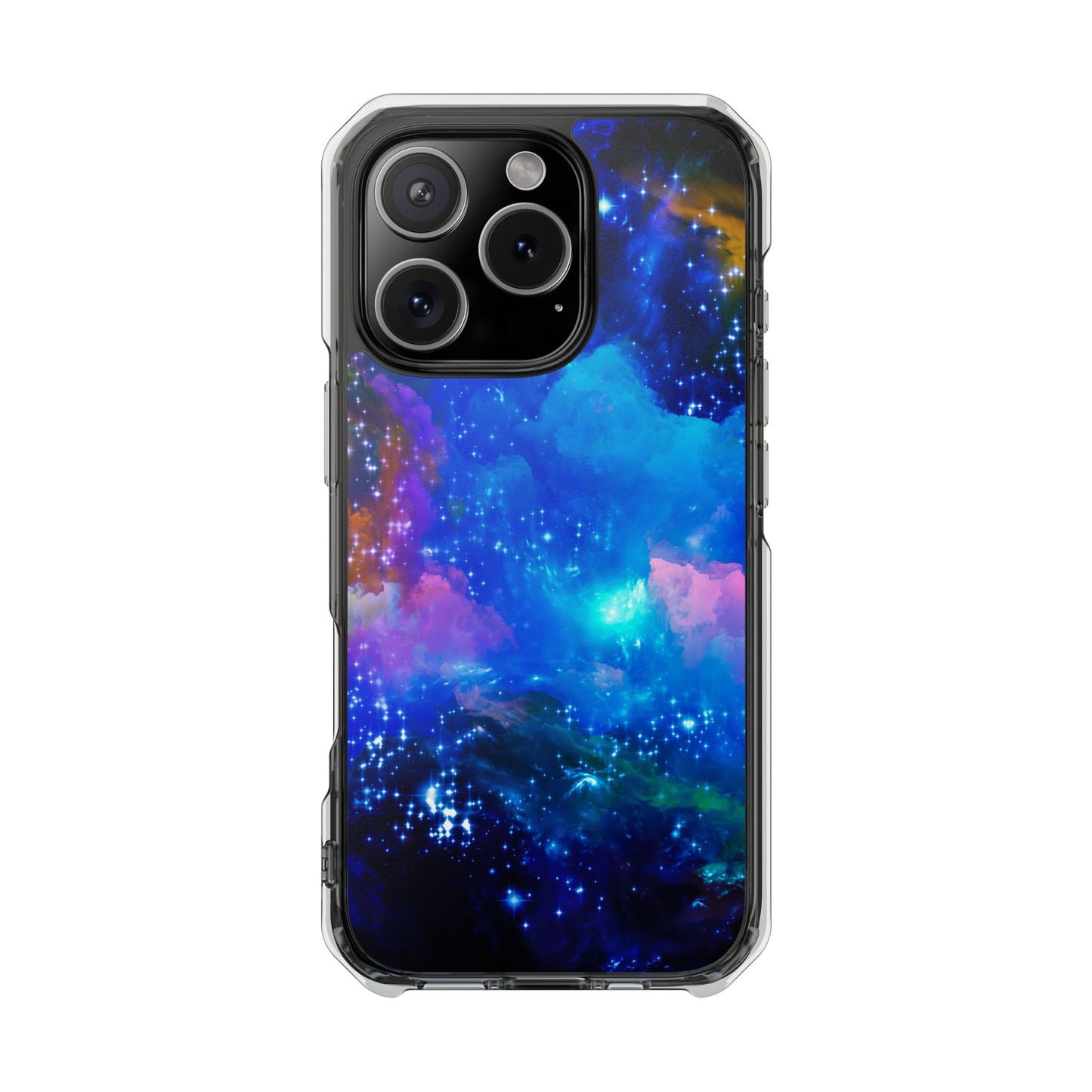 Magnetic Clear Impact Case- Galaxy Themed