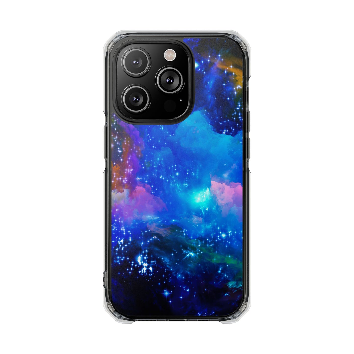 Magnetic Clear Impact Case- Galaxy Themed