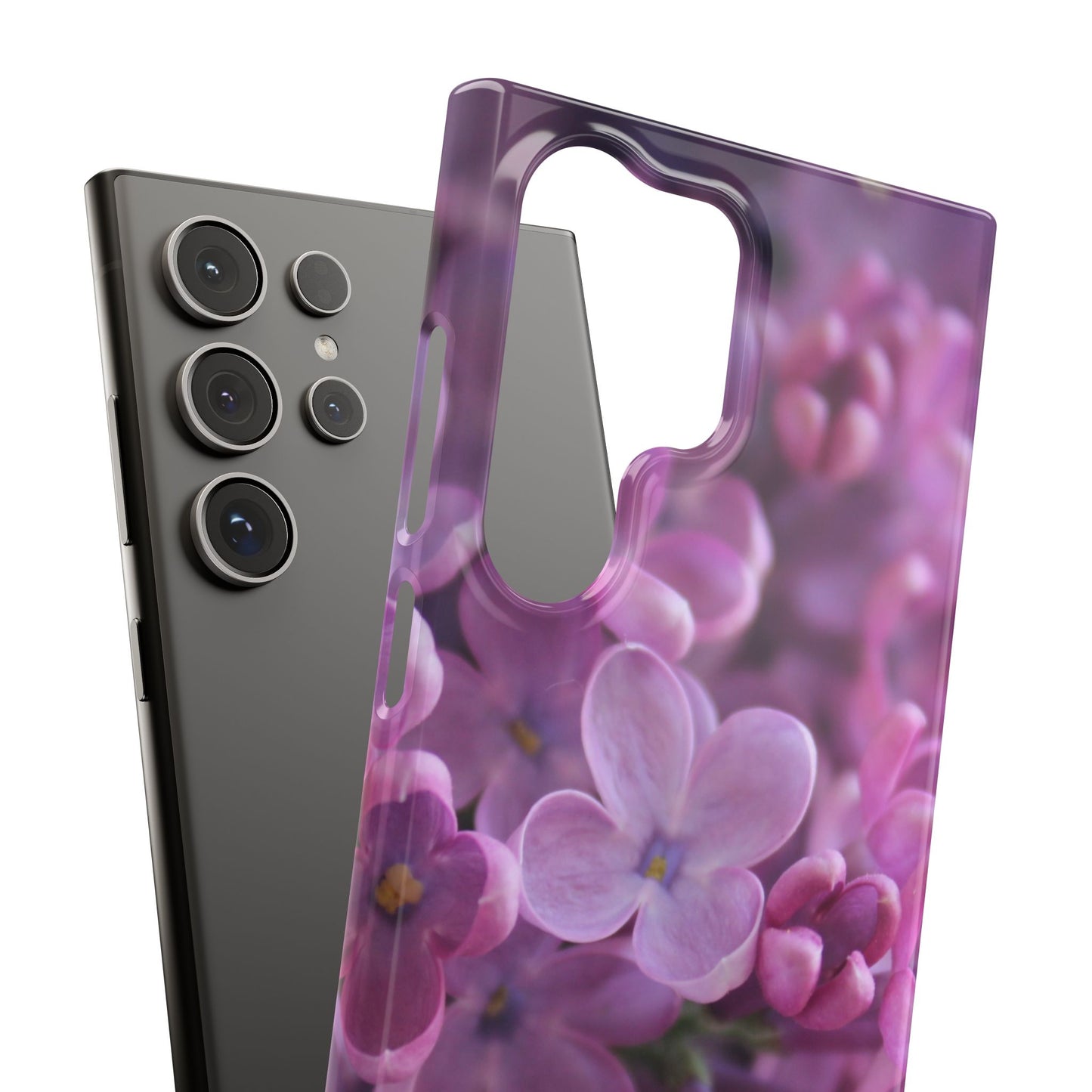 Snap Cases – Vibrant Purple Blossom Design for a Personalized Touch