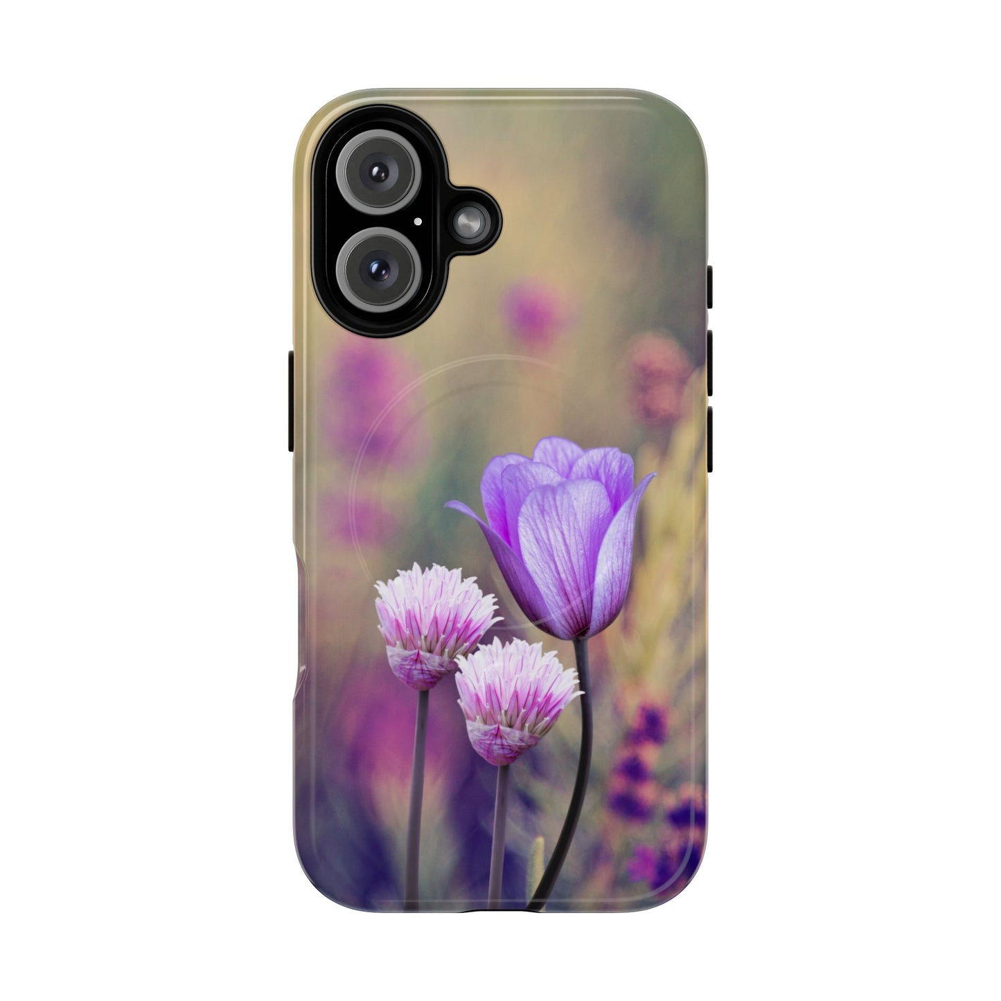 Tough Magnetic Phone Case - Elegant Flower Design for Protection