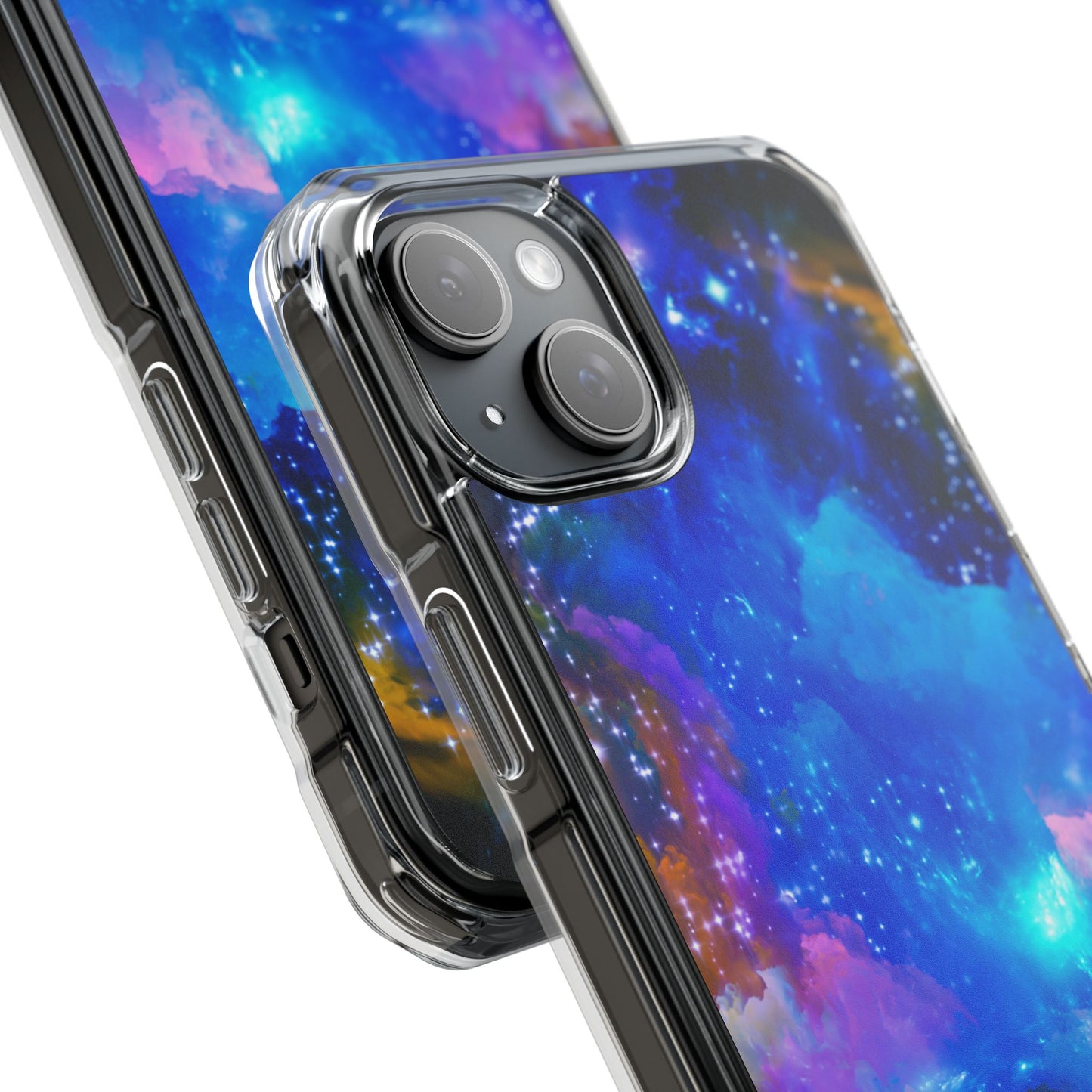 Magnetic Clear Impact Case- Galaxy Themed