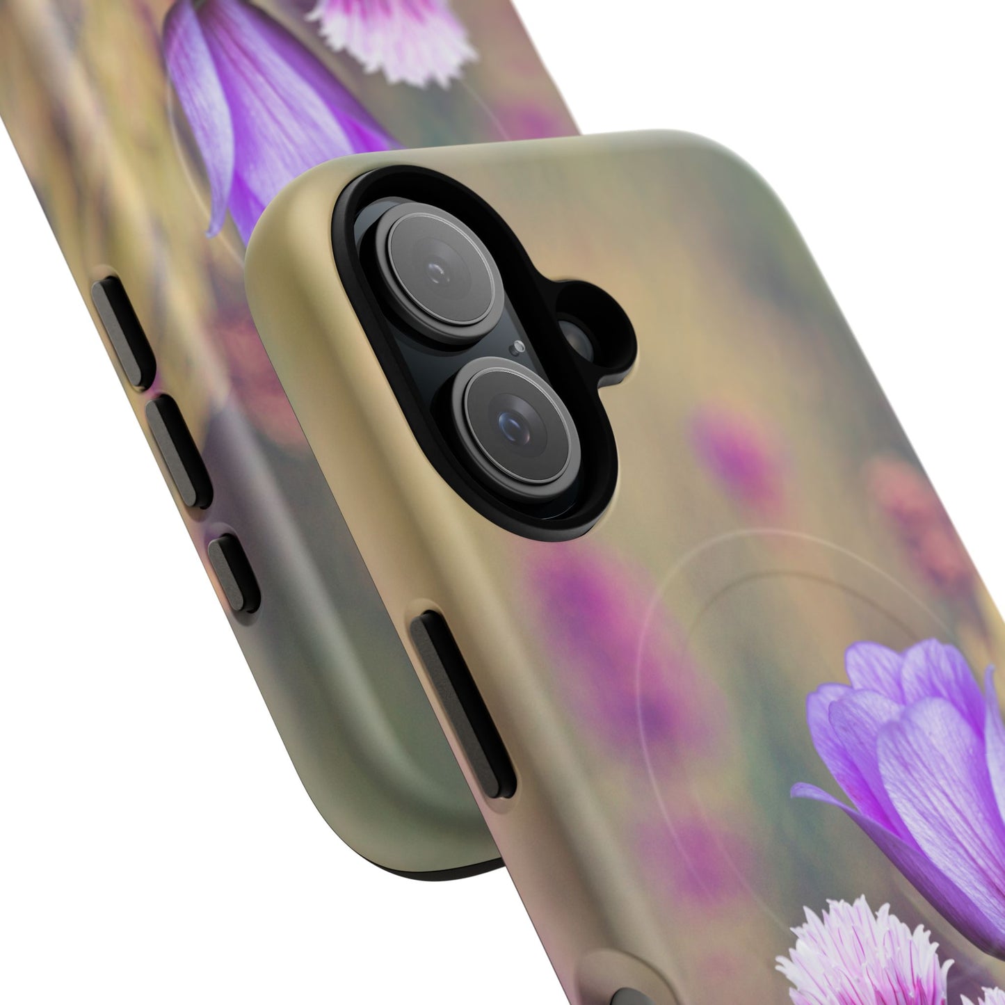 Tough Magnetic Phone Case - Elegant Flower Design for Protection