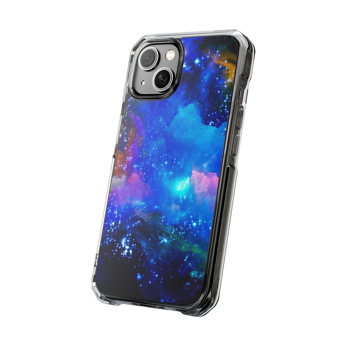 Magnetic Clear Impact Case- Galaxy Themed