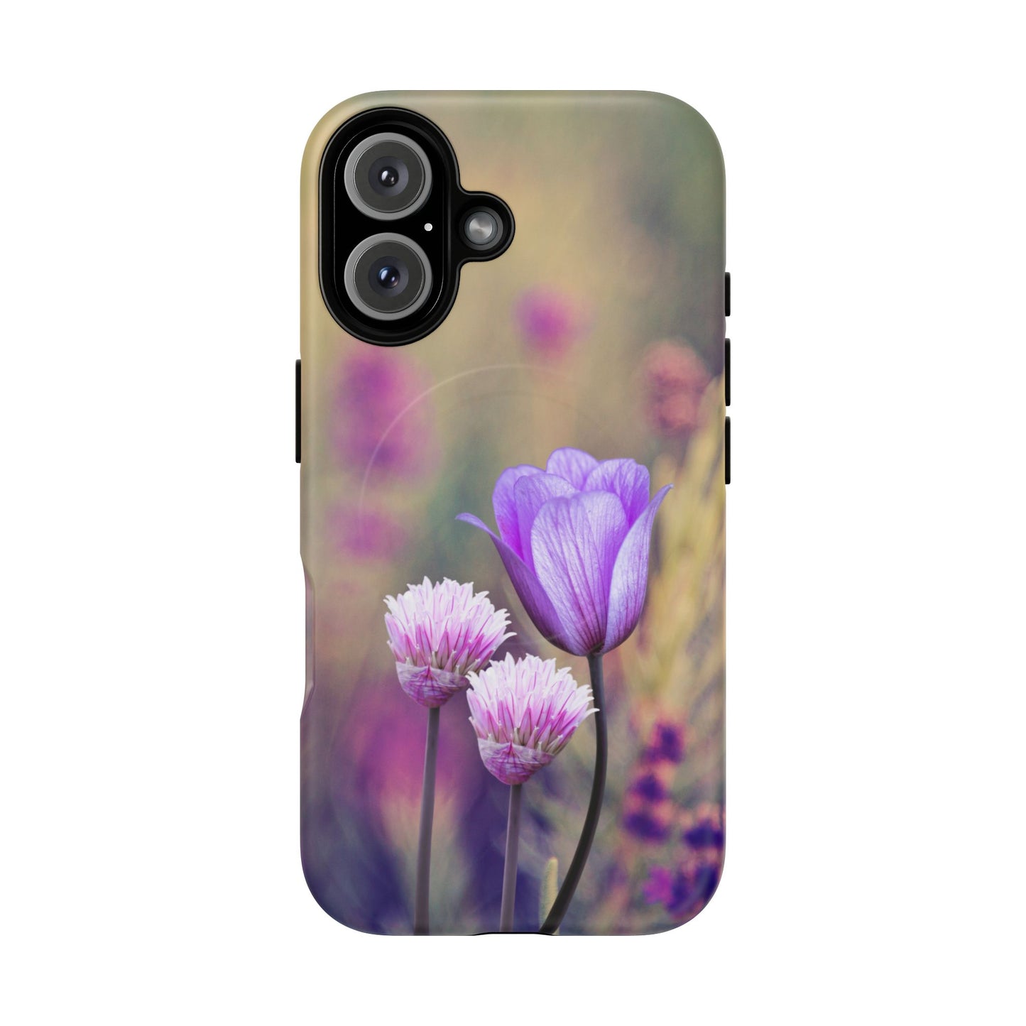 Tough Magnetic Phone Case - Elegant Flower Design for Protection