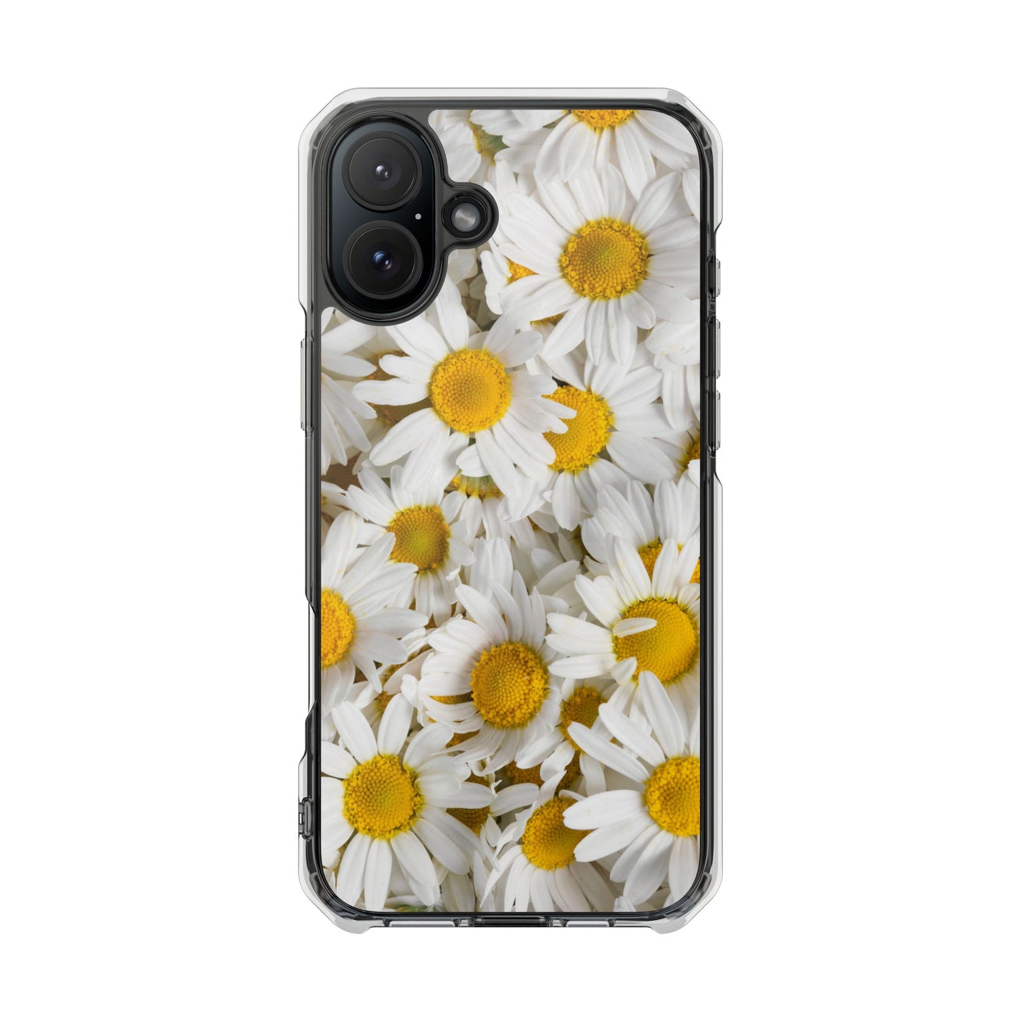 Magnetic Clear Impact Case- Daisy design