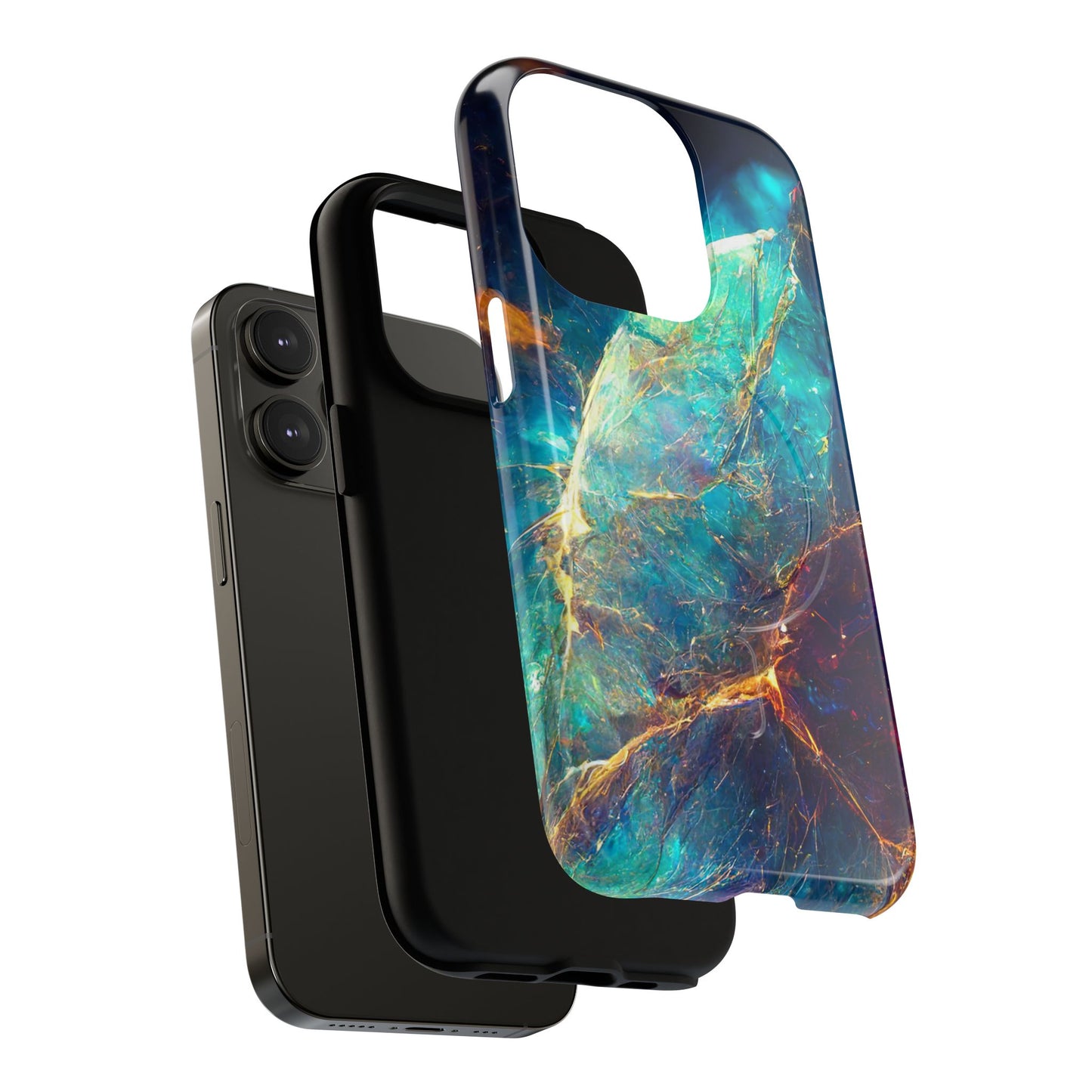 Tough Magnetic Phone Case - Vibrant Crystal Blue Design