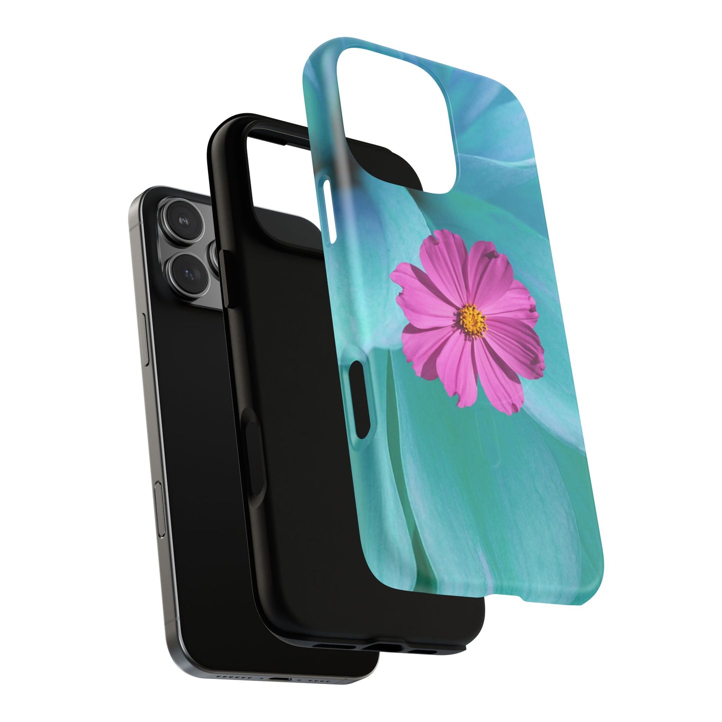 Tough Magnetic Phone Case - Vibrant Pink Flower Design