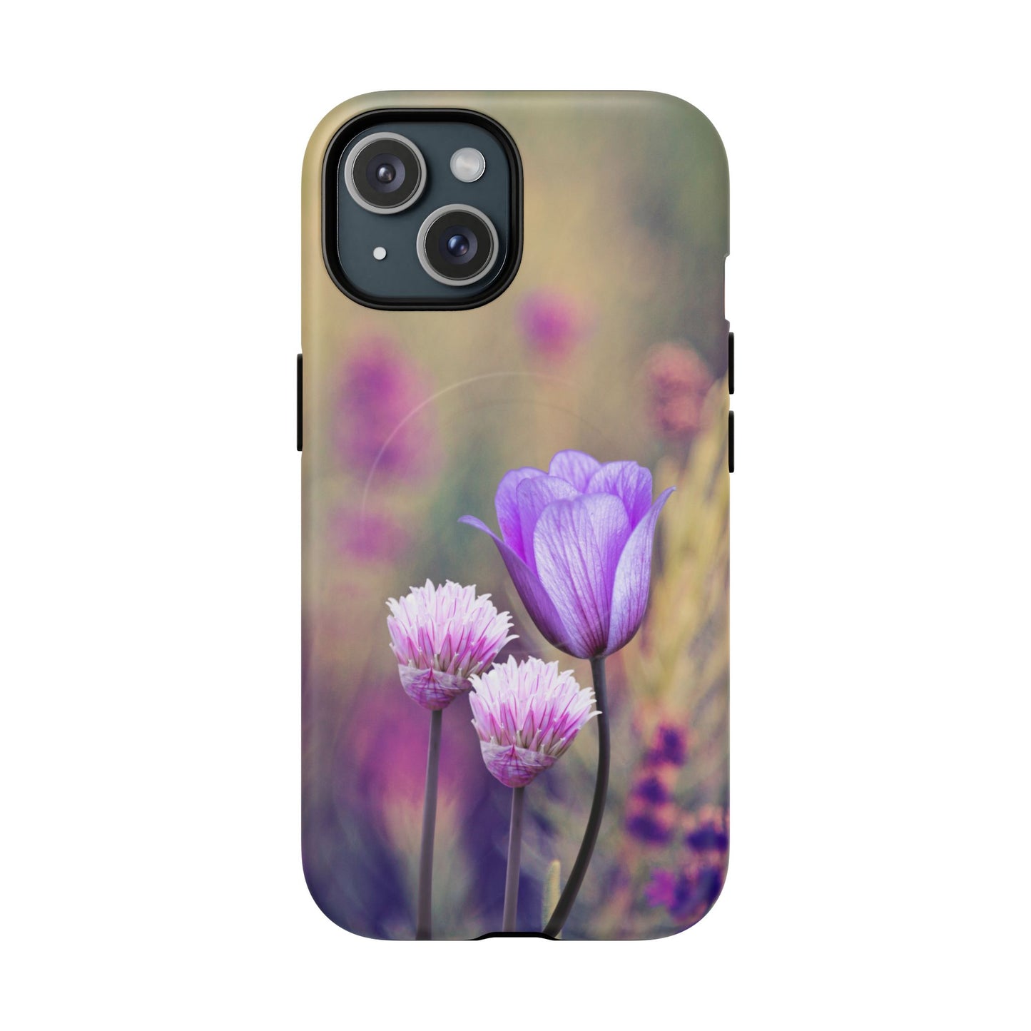 Tough Magnetic Phone Case - Elegant Flower Design for Protection