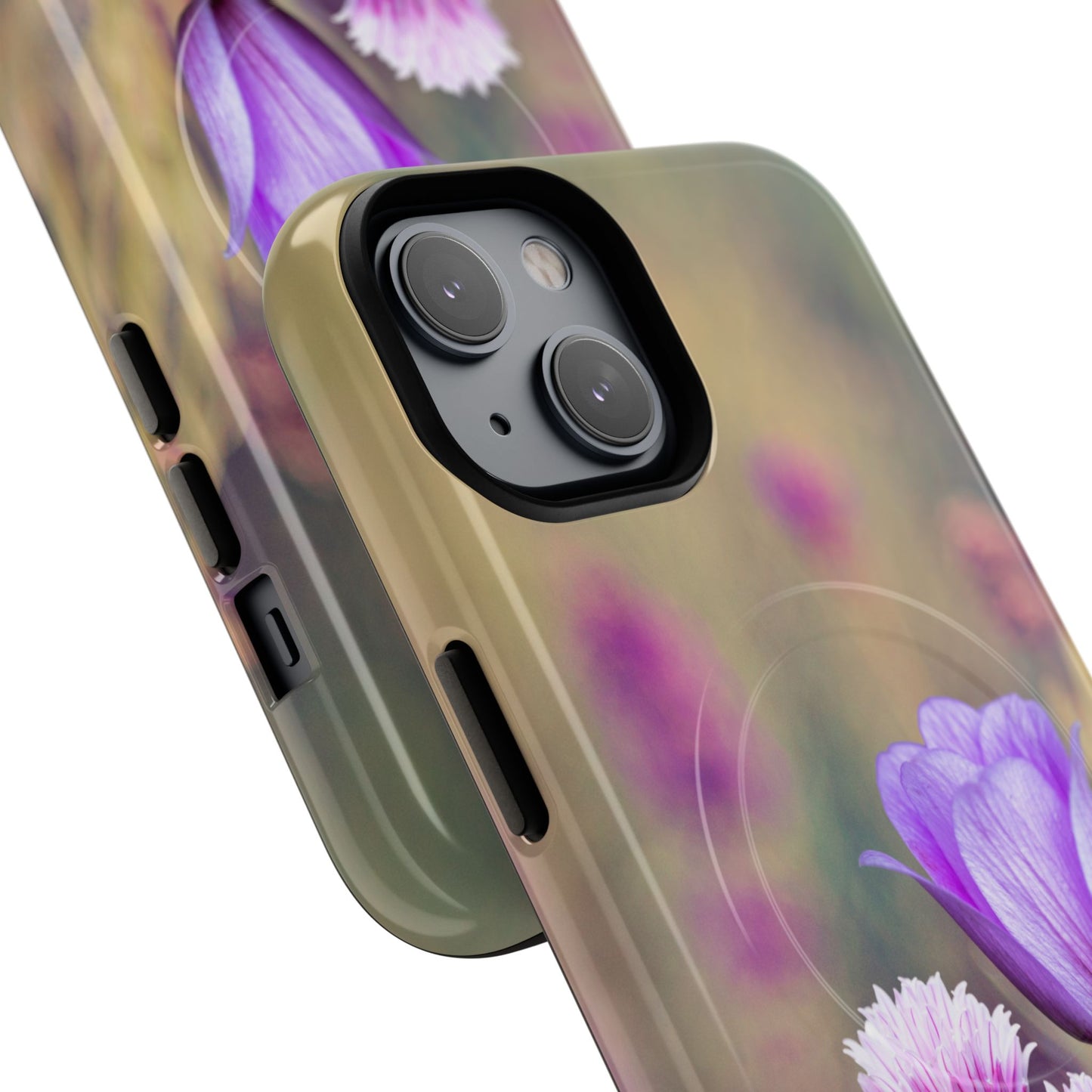 Tough Magnetic Phone Case - Elegant Flower Design for Protection