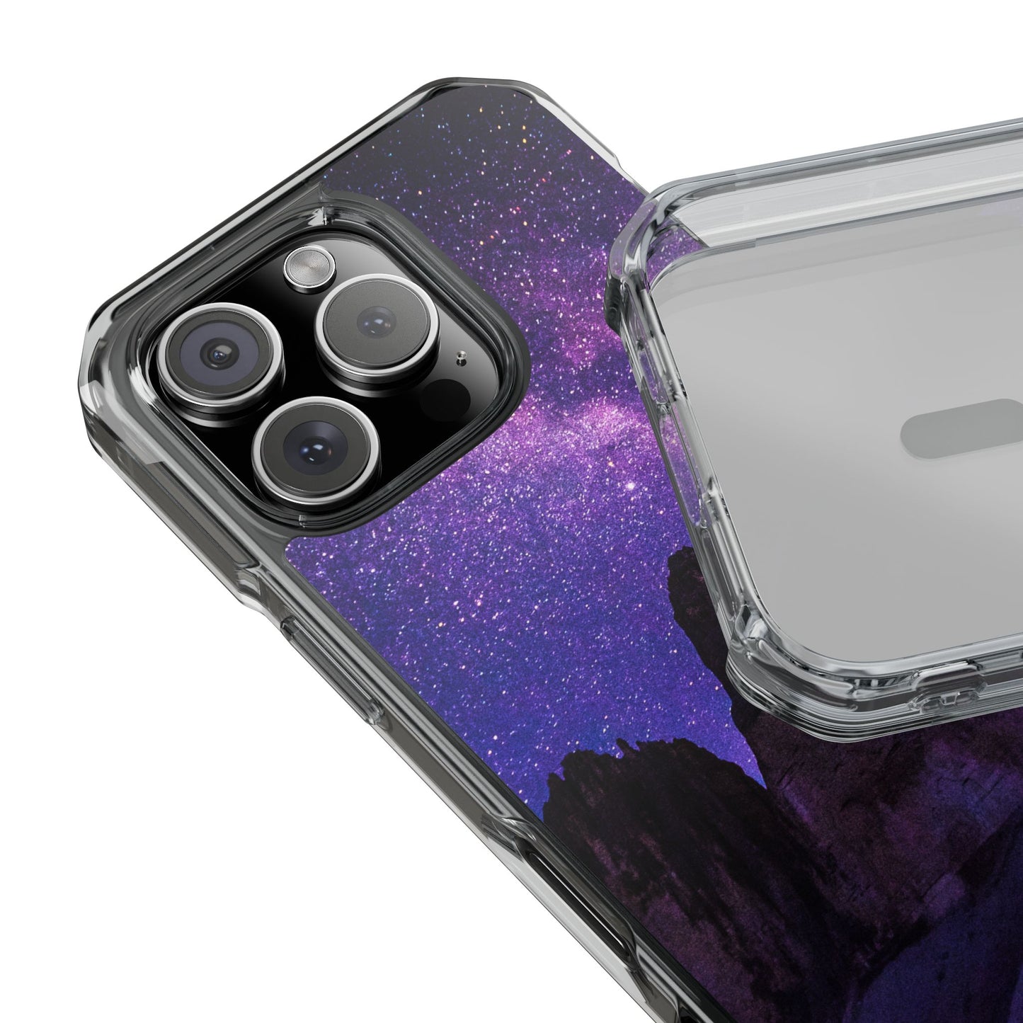 Magnetic Clear Impact Case- Stunning Starry Design