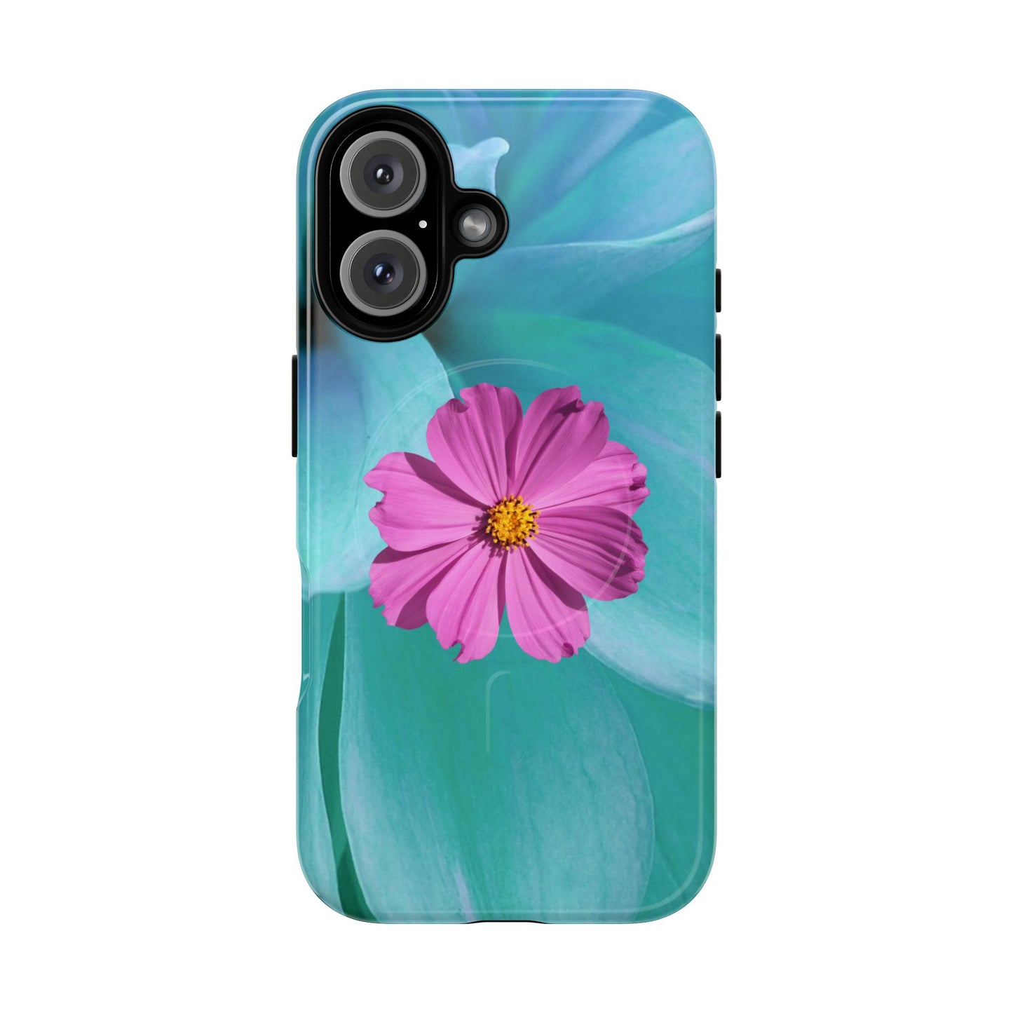 Tough Magnetic Phone Case - Vibrant Pink Flower Design