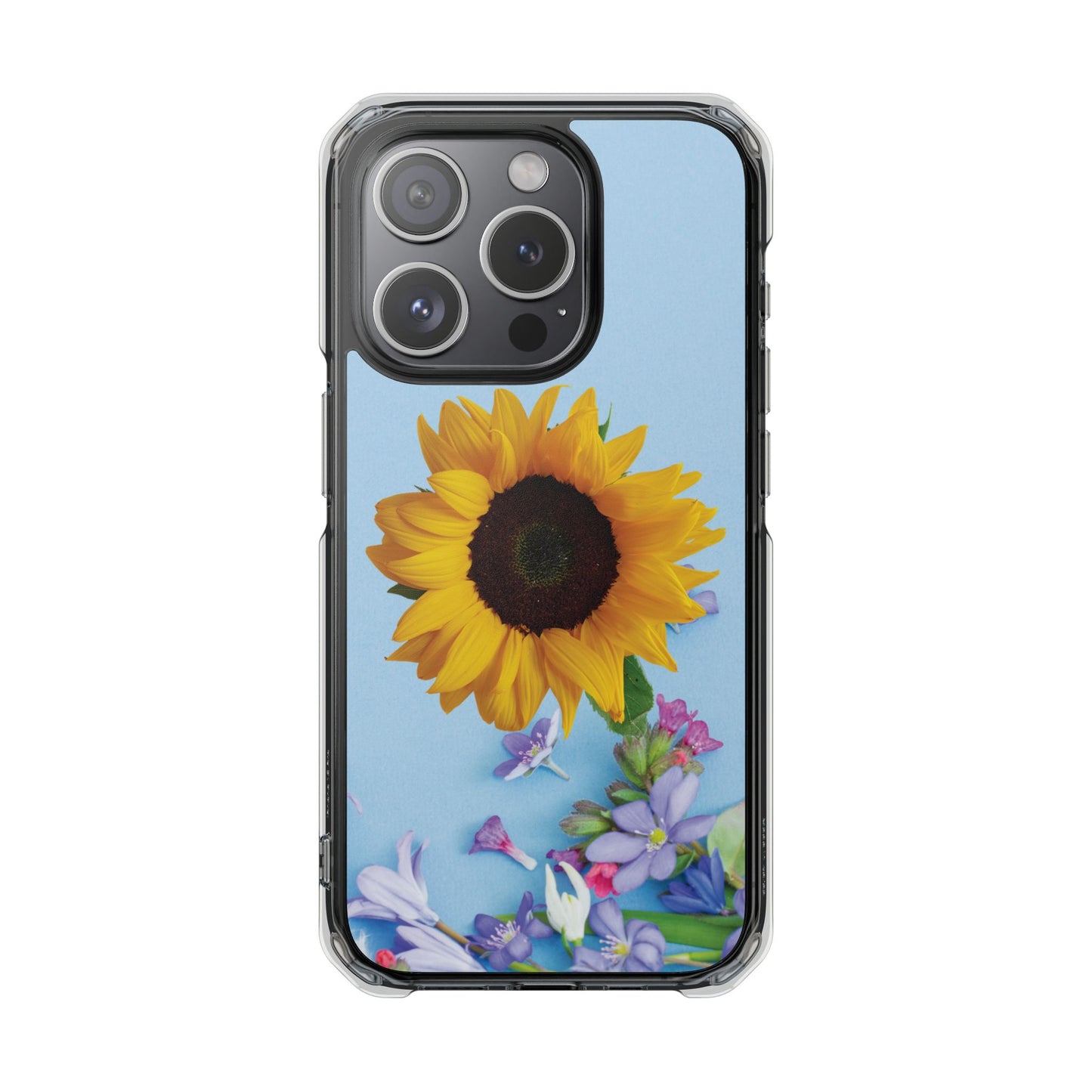 Magnet Clear Impact Case - Floristic Sunflower Design