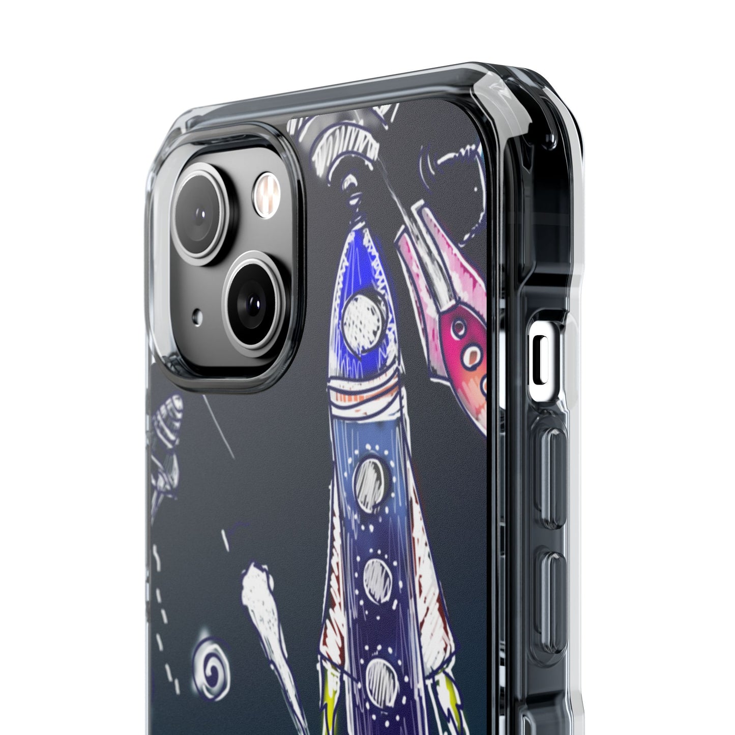 Magnetic Clear Impact Case- Space