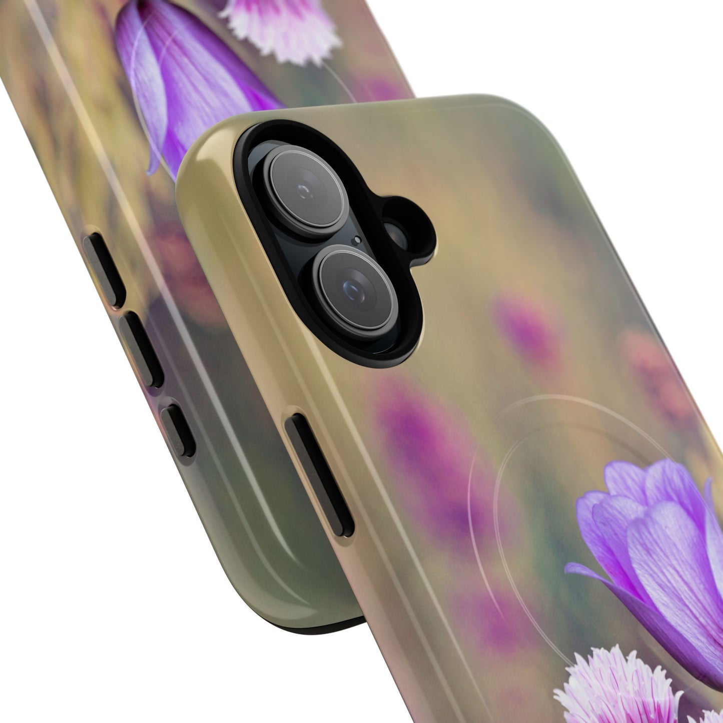 Tough Magnetic Phone Case - Elegant Flower Design for Protection