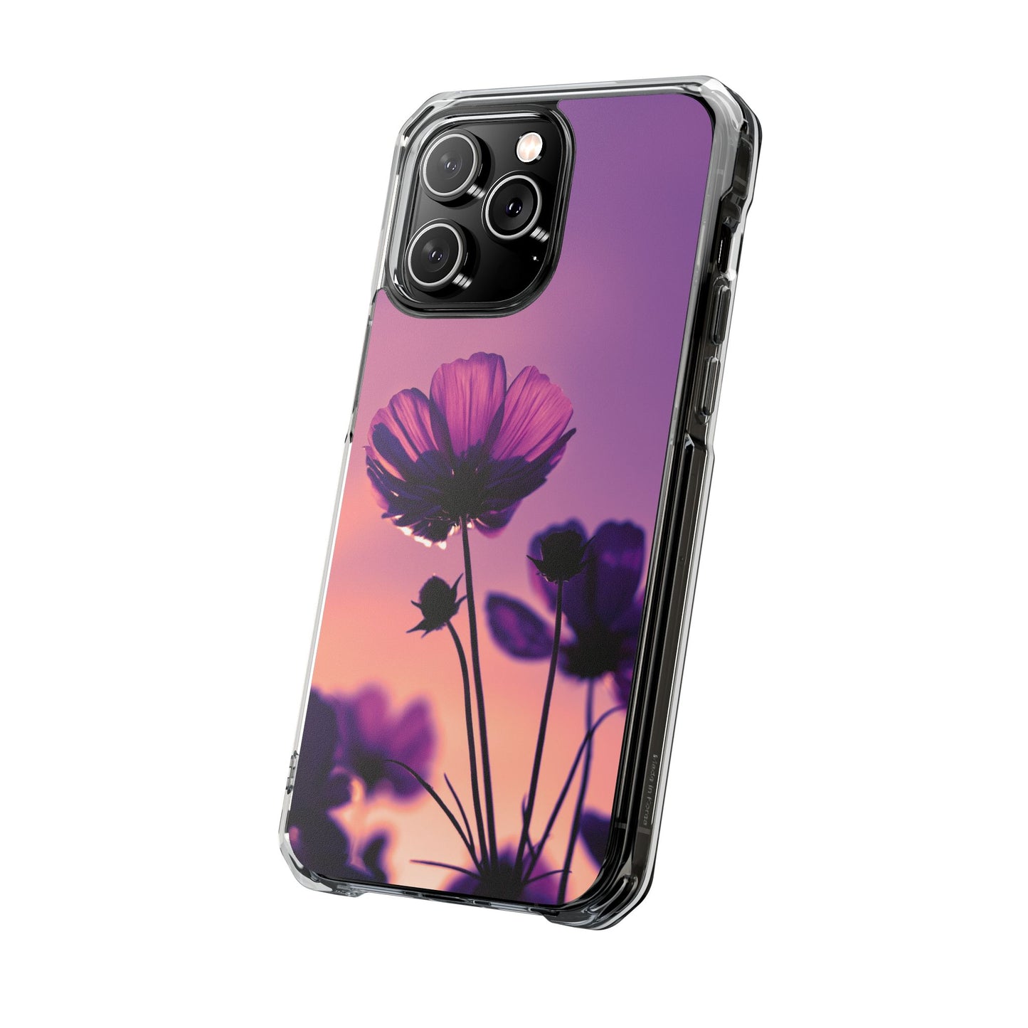 Magnet Clear Impact Case - Flower on a Summer Sky Design