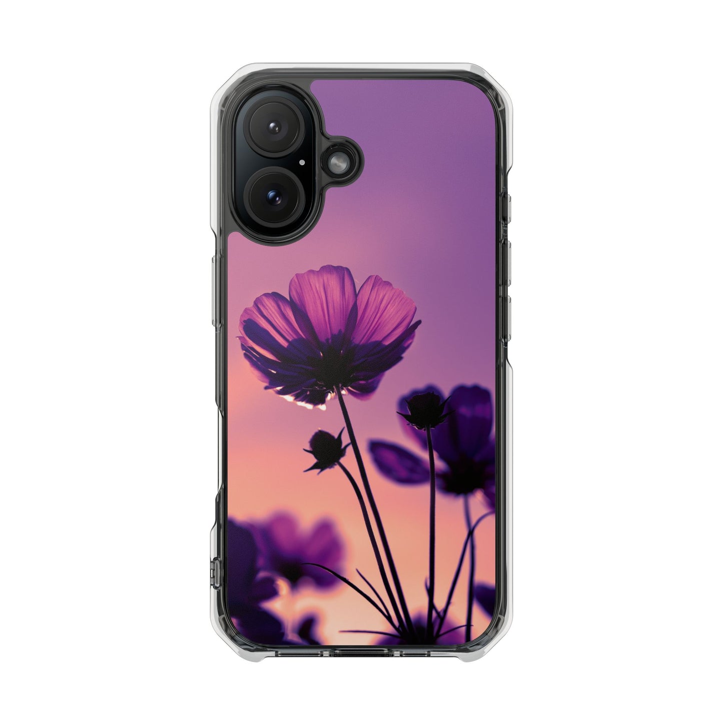 Magnet Clear Impact Case - Flower on a Summer Sky Design