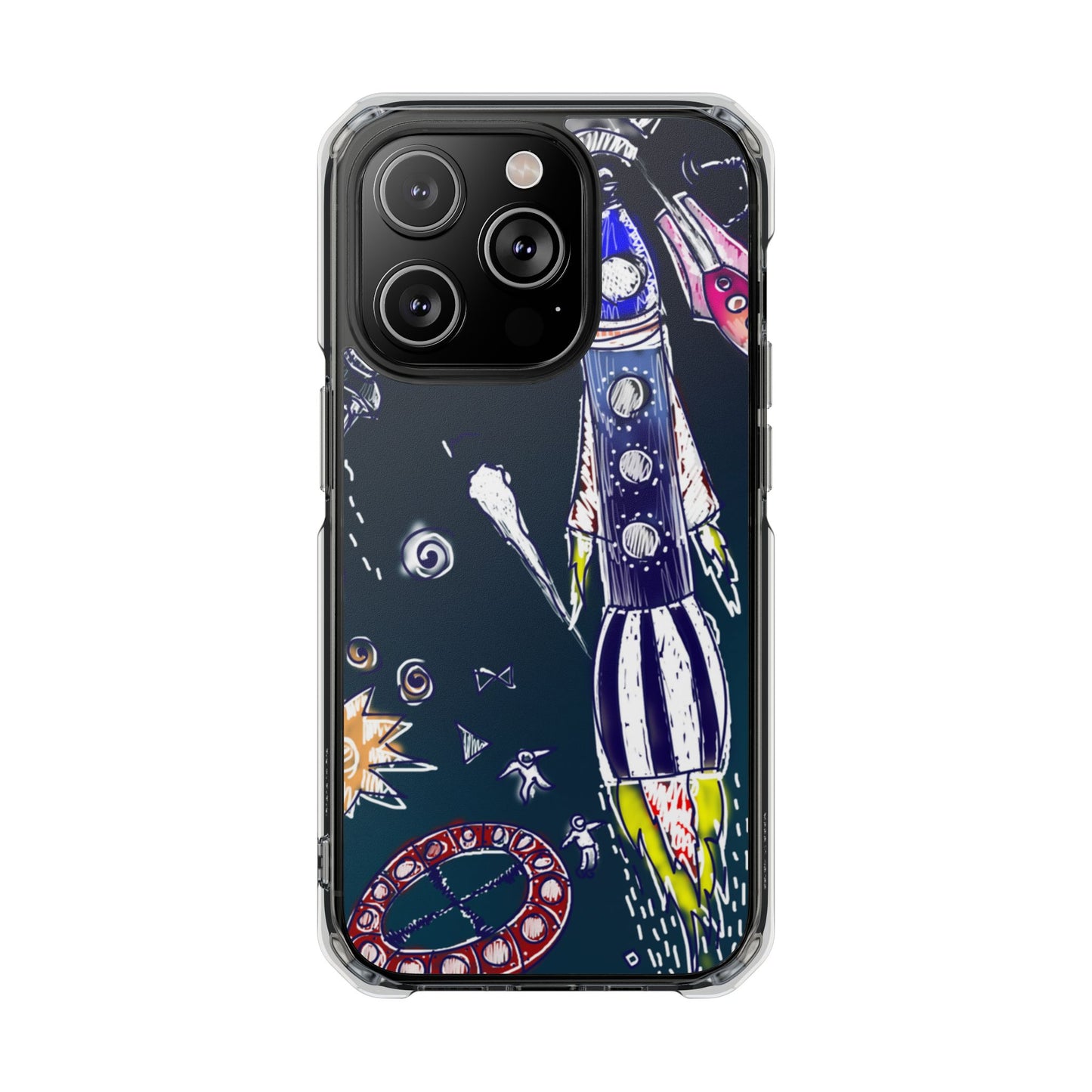 Magnetic Clear Impact Case- Space