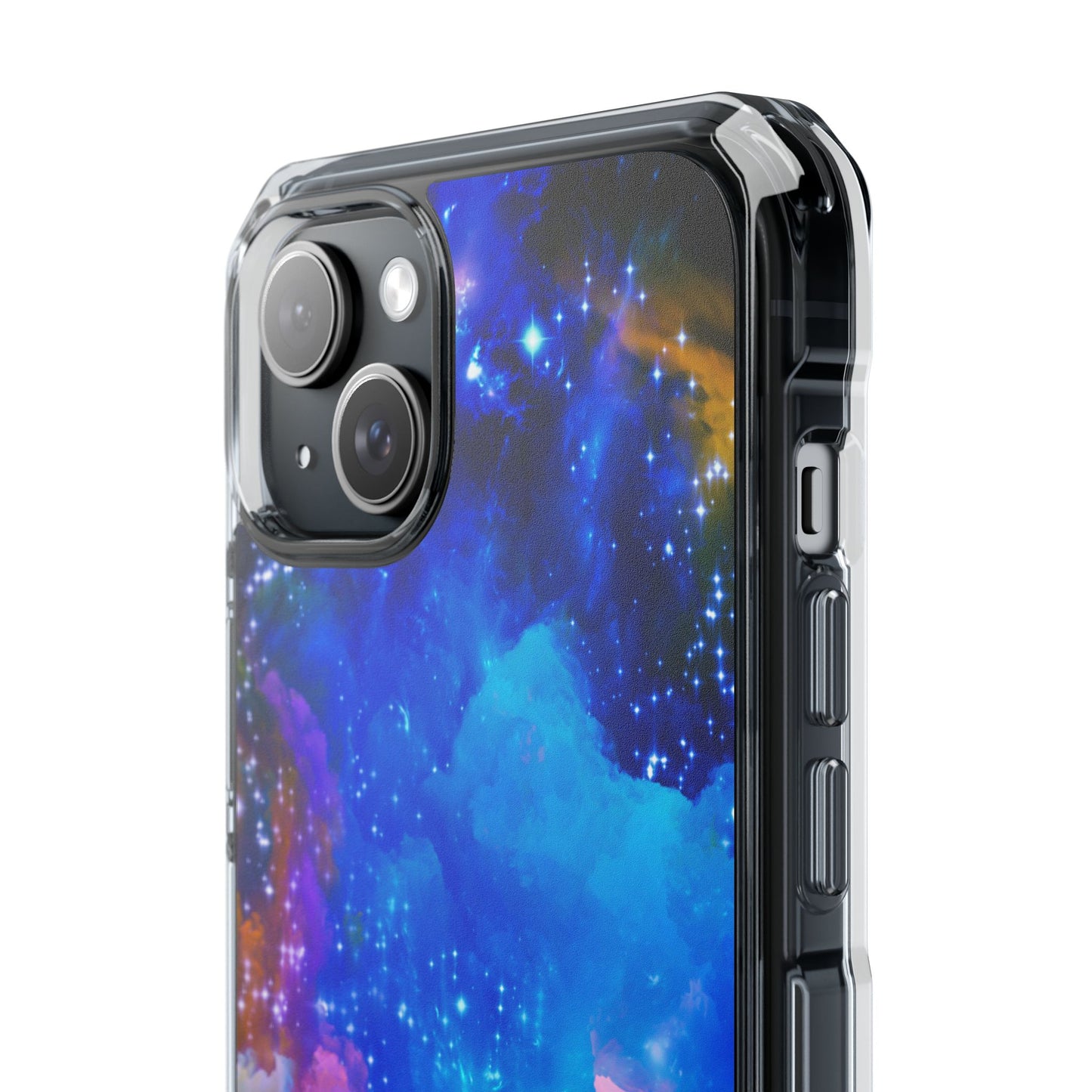 Magnetic Clear Impact Case- Galaxy Themed