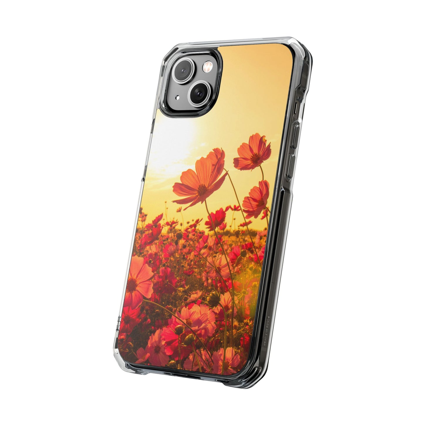 Magnetic Clear Impact Case - Summer Sunset Flowers