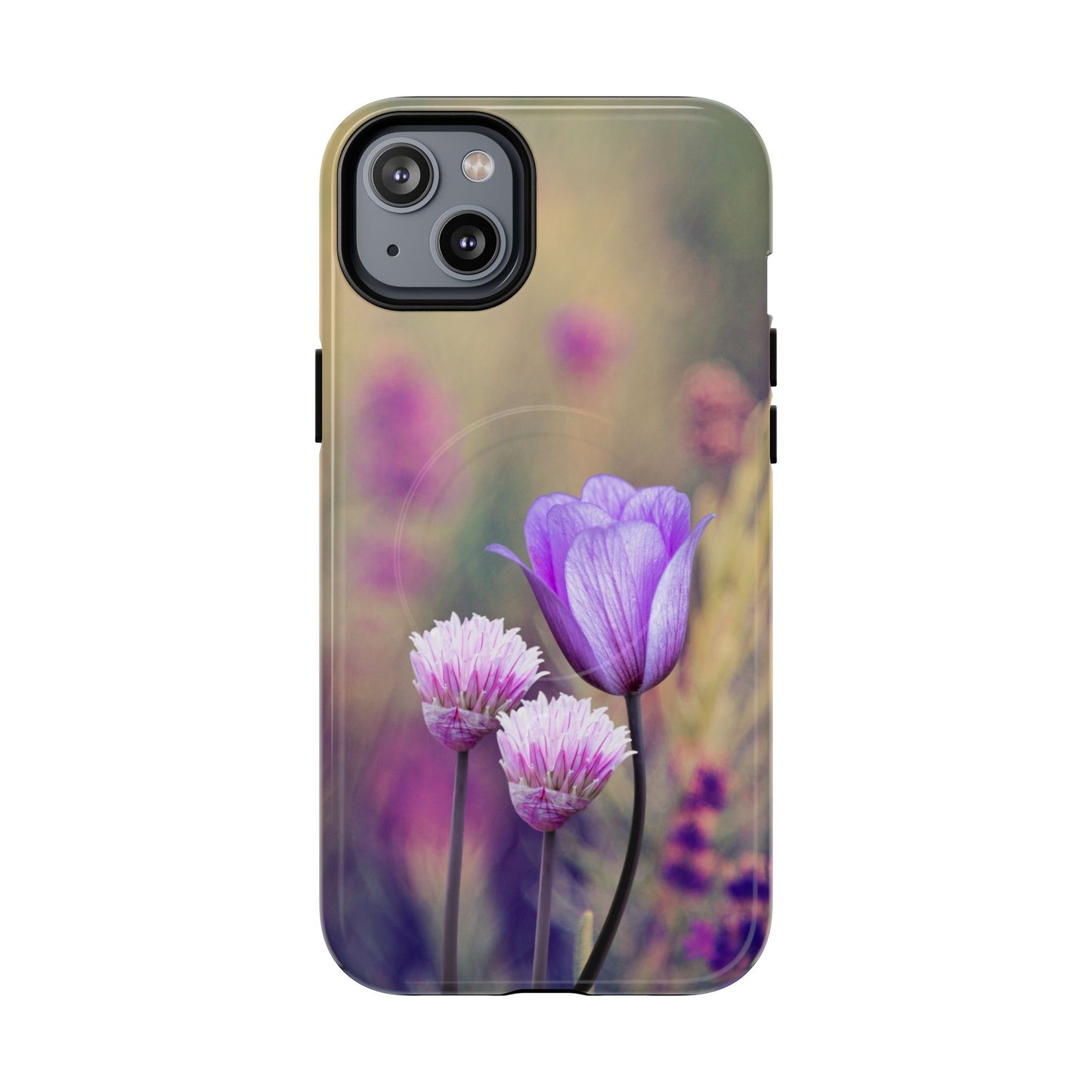 Tough Magnetic Phone Case - Elegant Flower Design for Protection