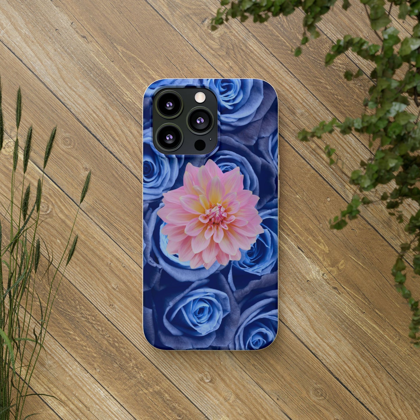 Biodegradable Cases- Blue Roses Design