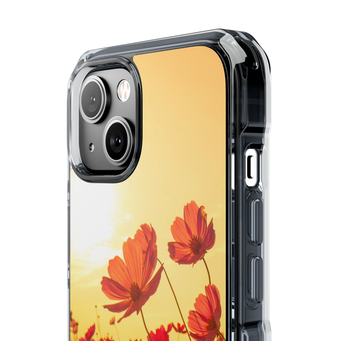 Magnetic Clear Impact Case - Summer Sunset Flowers