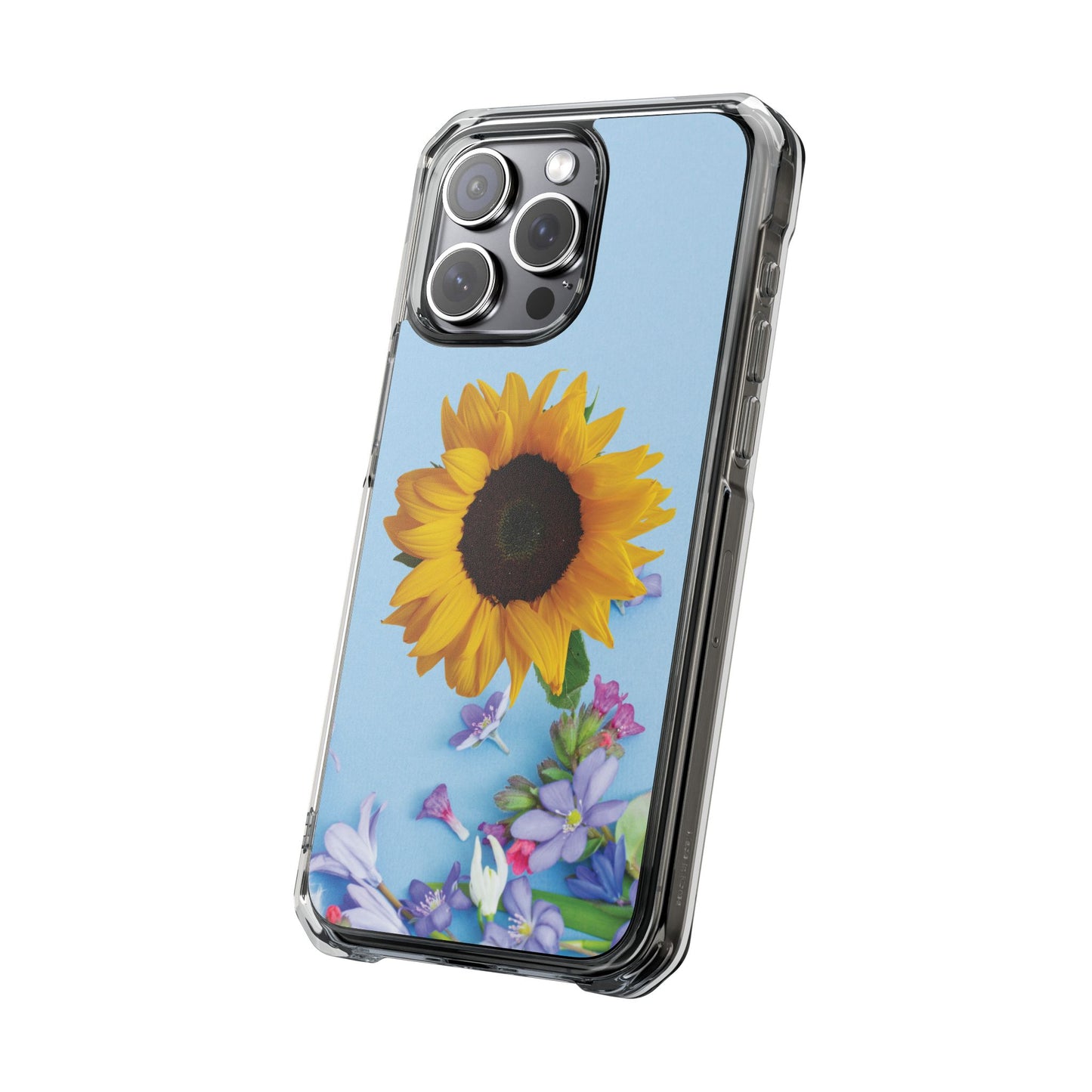 Magnet Clear Impact Case - Floristic Sunflower Design